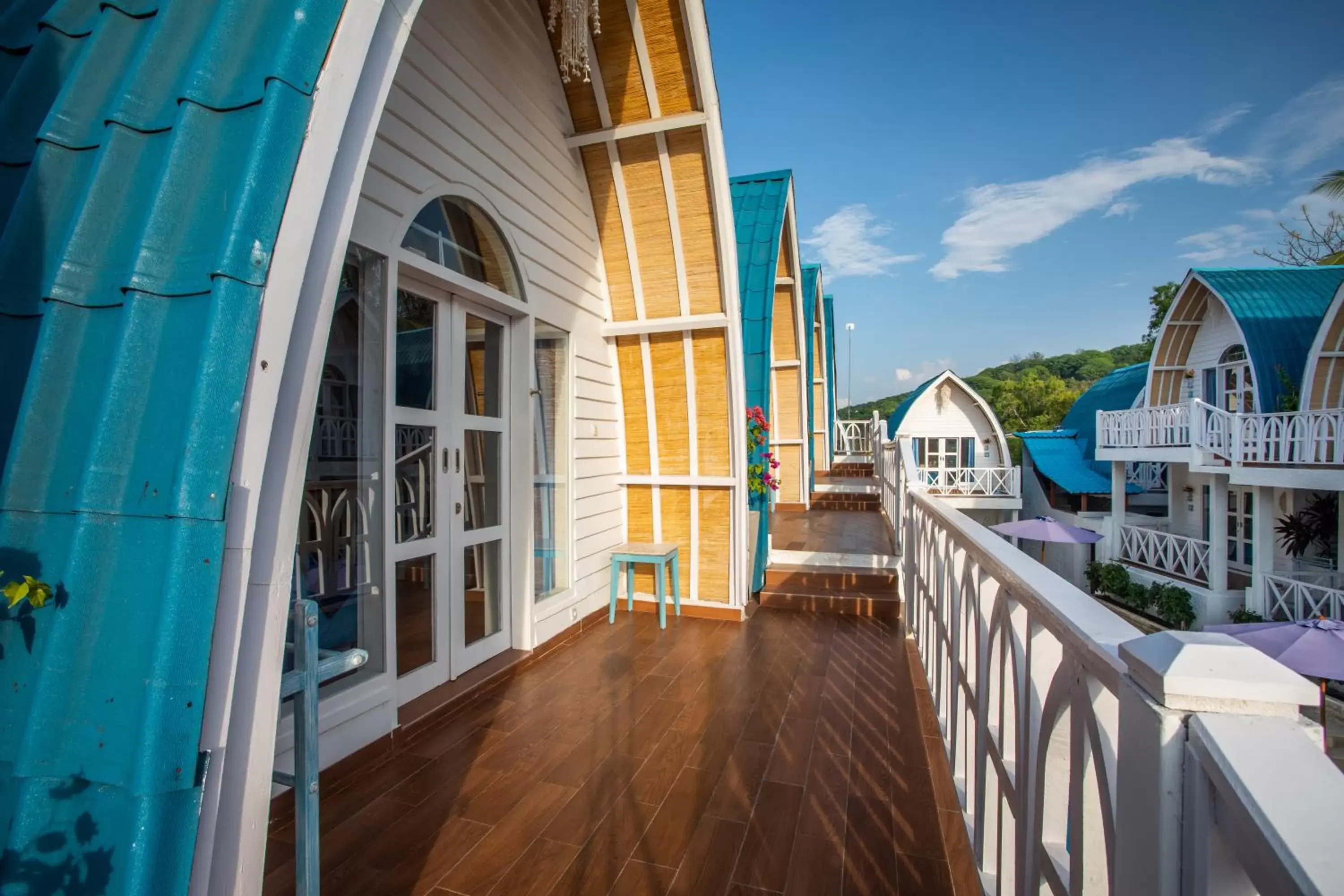 Property building, Balcony/Terrace in Santorini Beach Resort