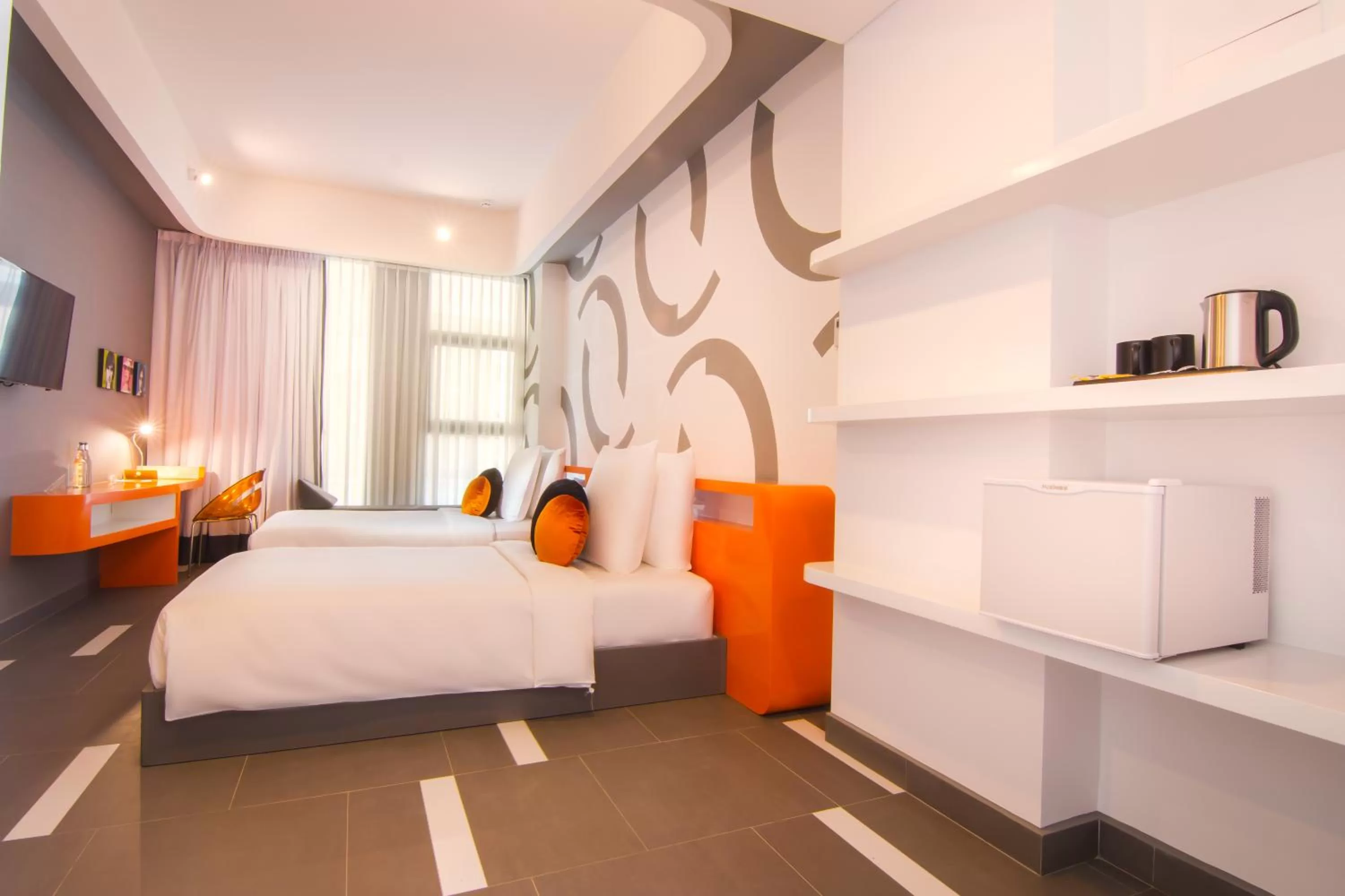 Photo of the whole room, Bed in SUN & MOON, Urban Hotel