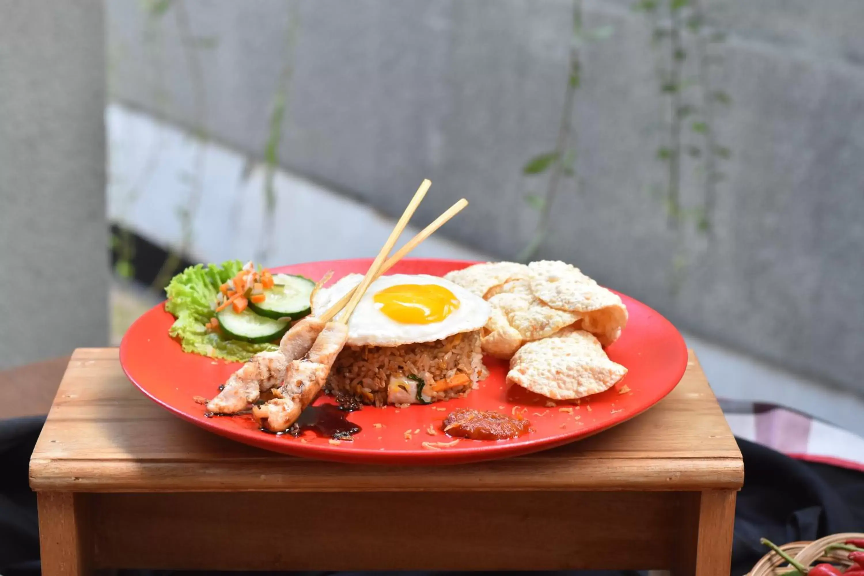 Food close-up in ibis Bali Legian Street