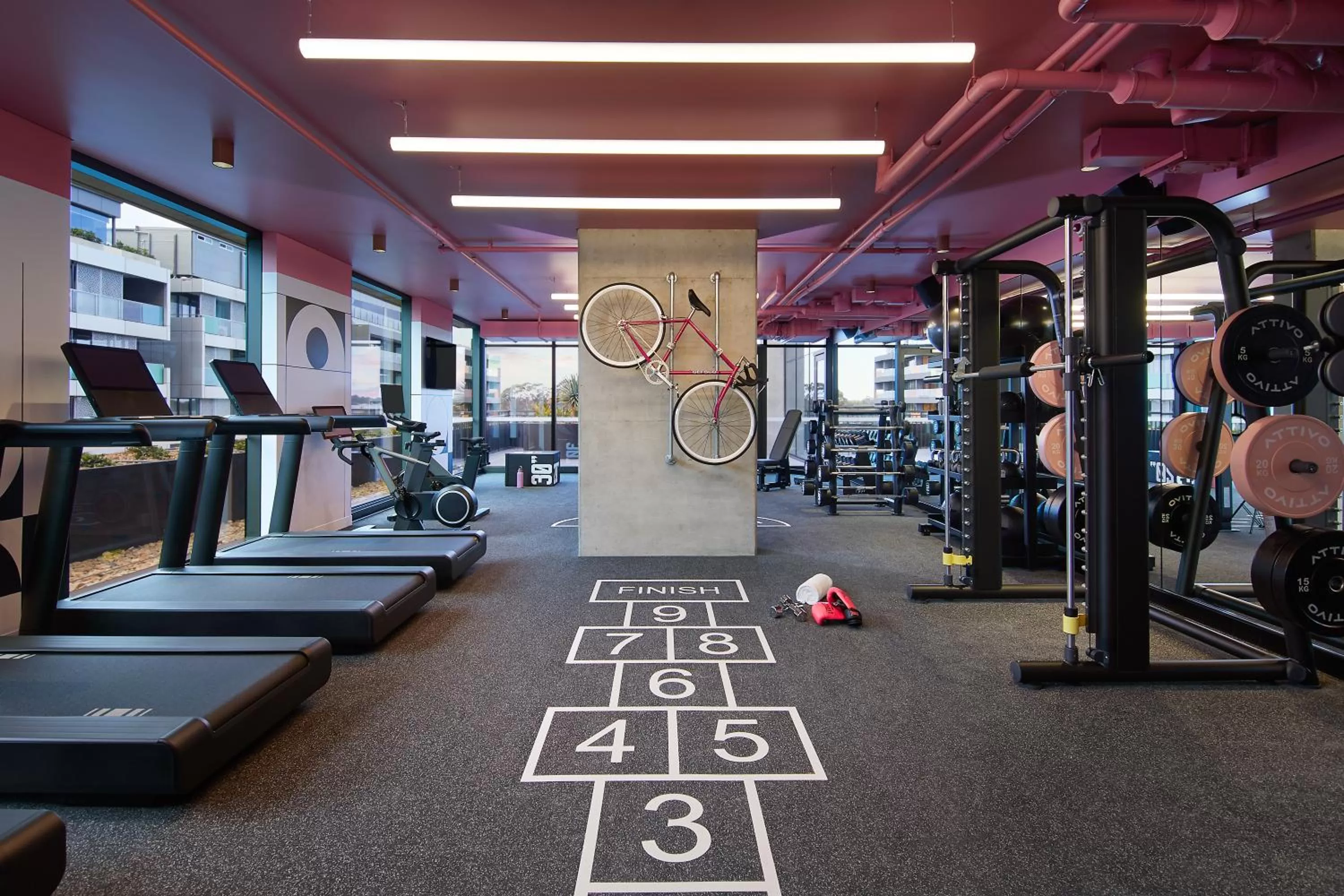 Fitness centre/facilities in Moxy Sydney Airport