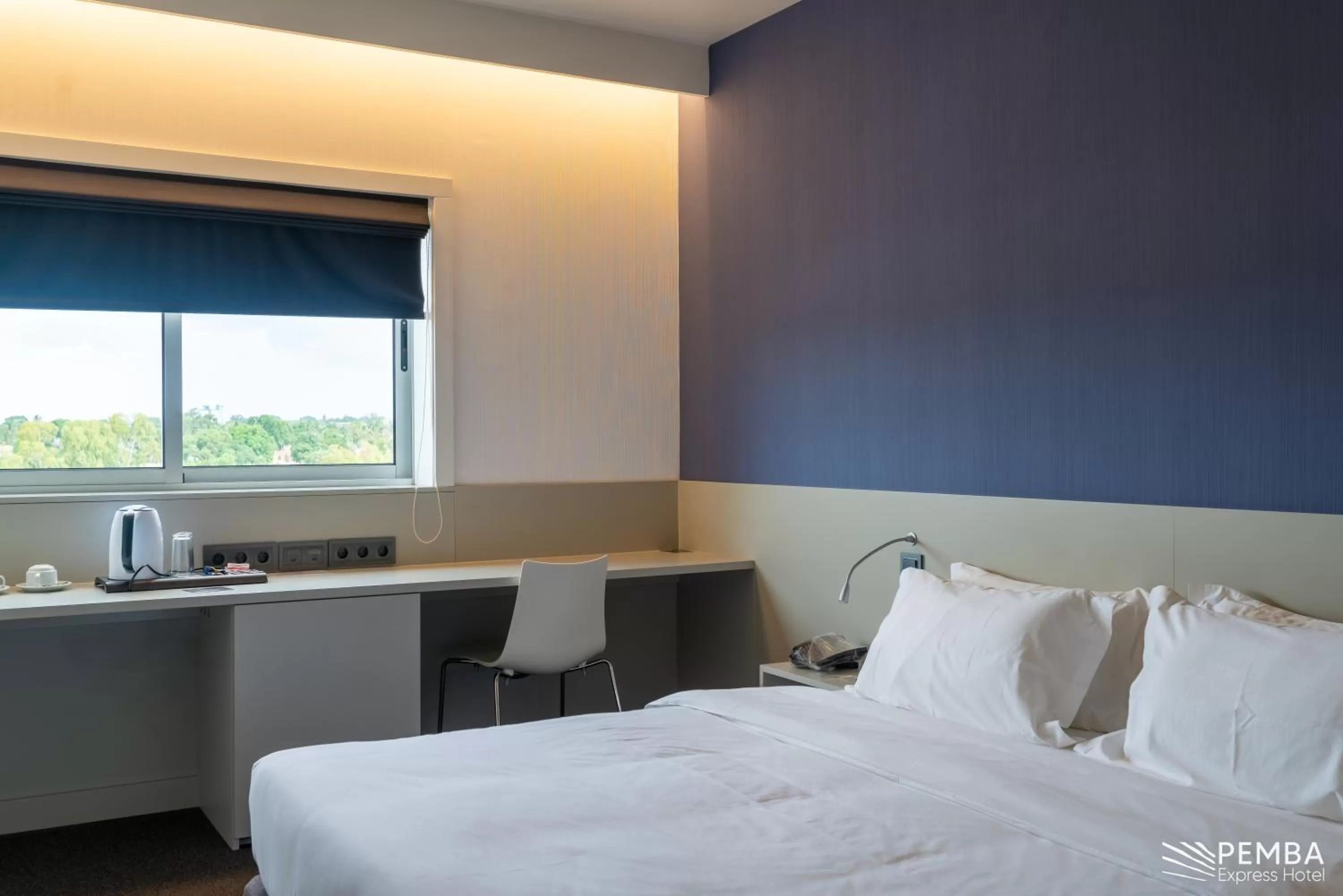 Decorative detail, Bed in Pemba Express Hotel