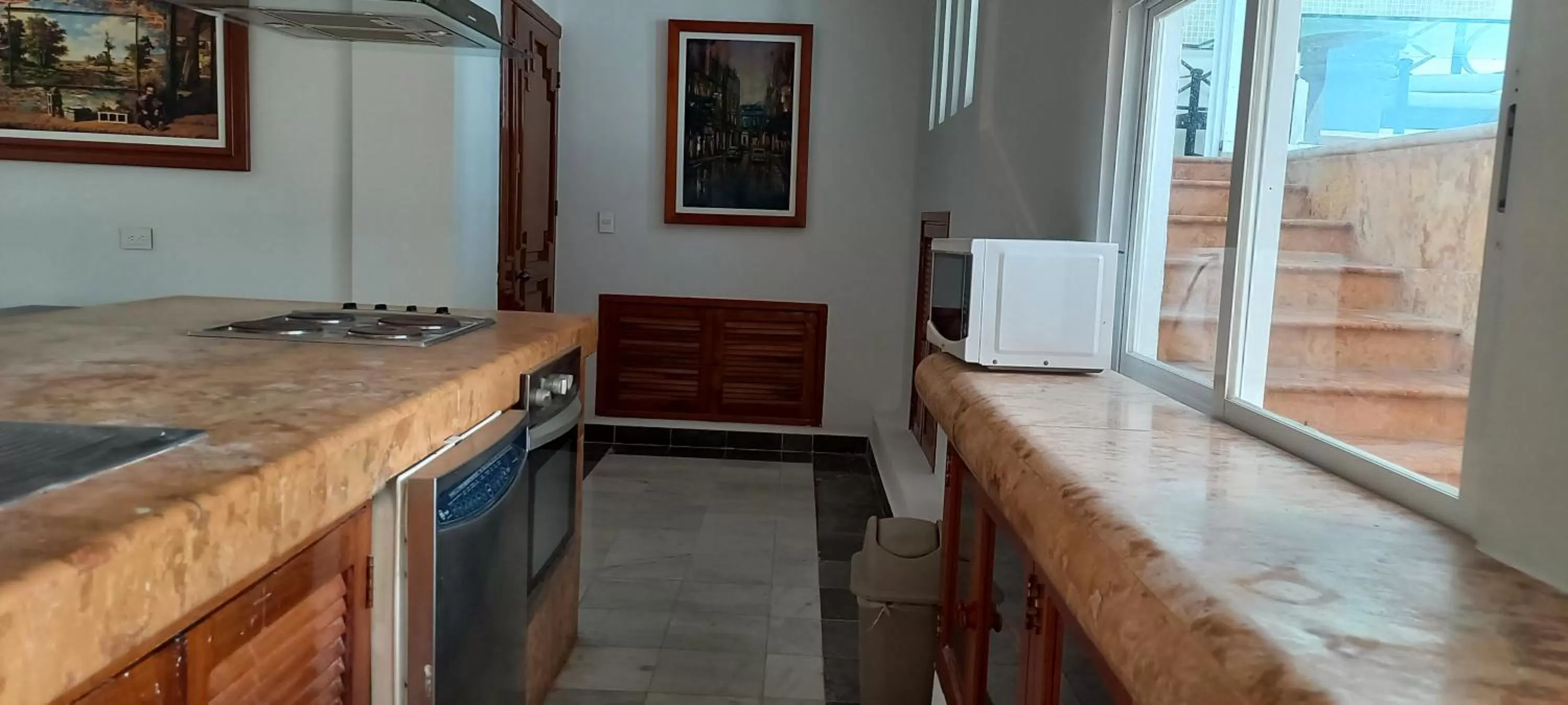 Kitchen or kitchenette in Hotel & Museo Casa Turquesa