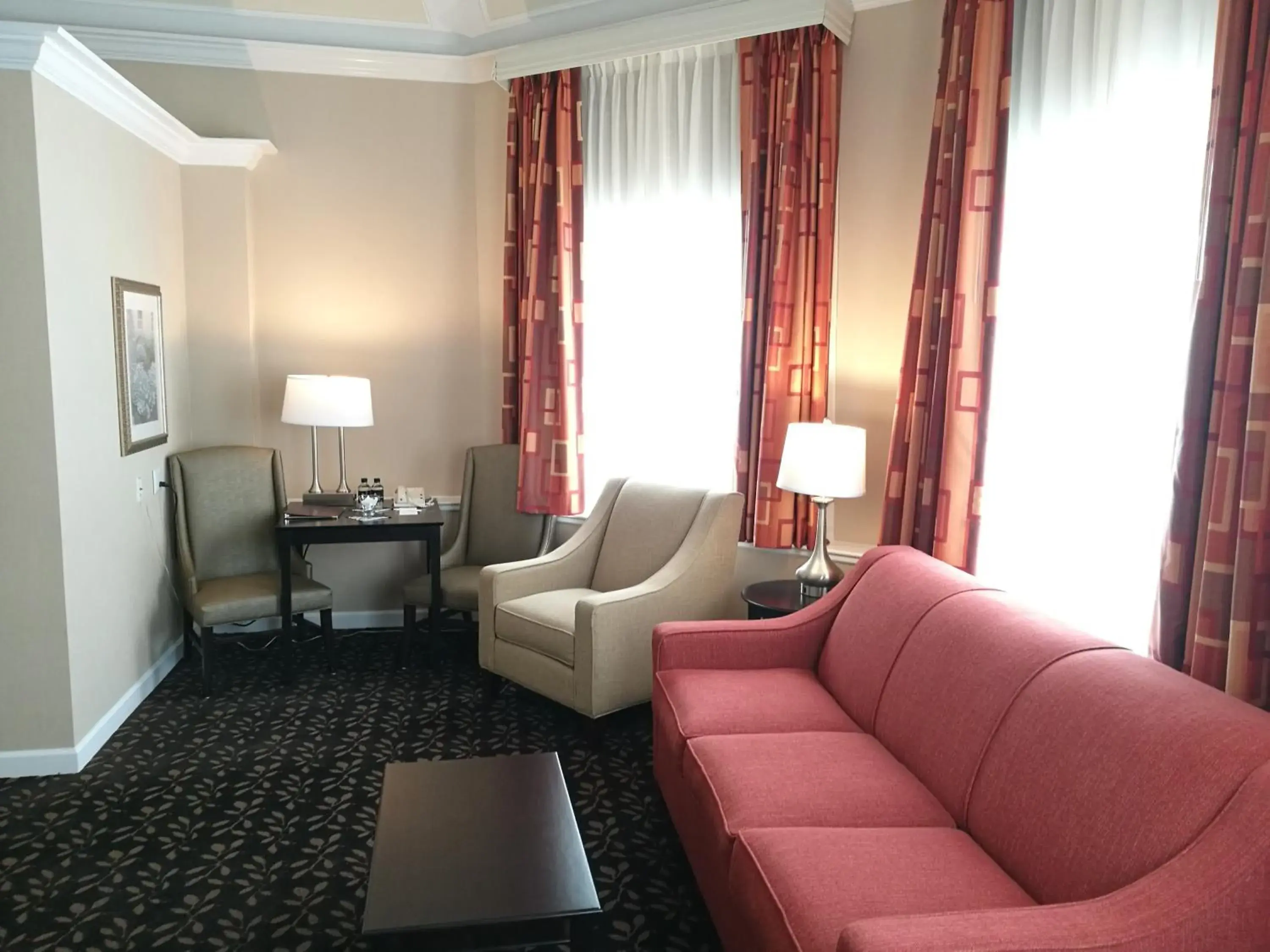 Seating area in The Wilshire Grand Hotel