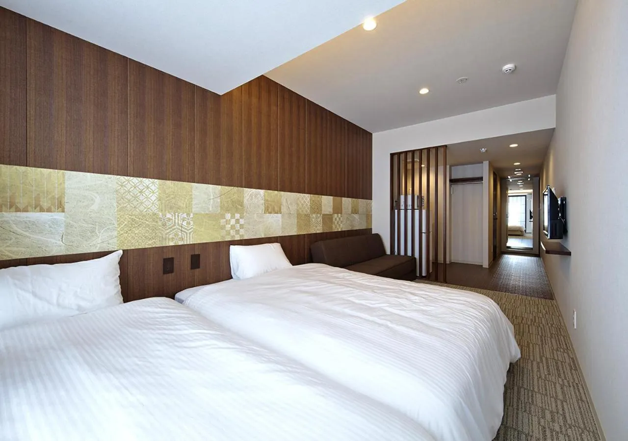 Bed in Irori Kyoto Station Higashi-Honganji