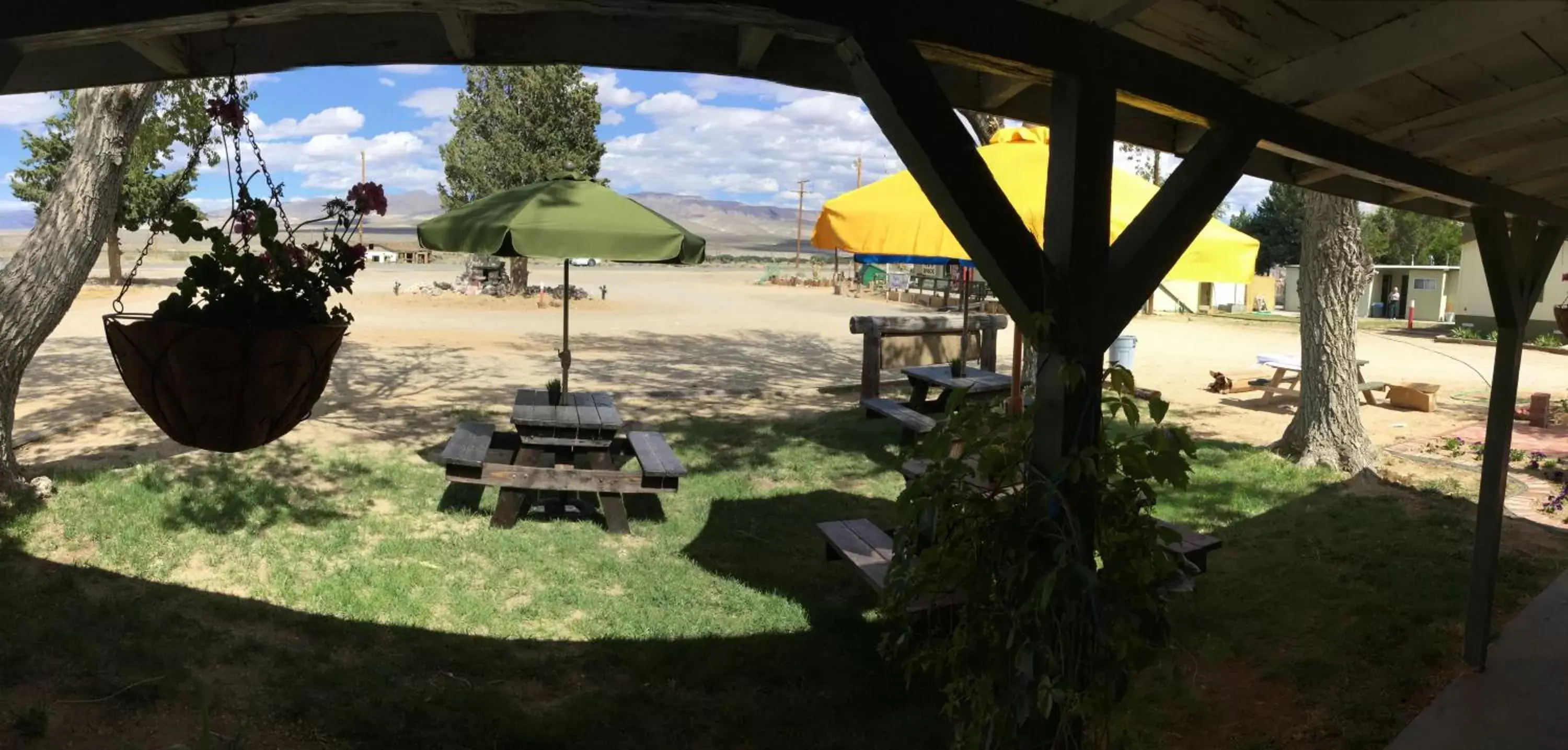 Patio in Olancha RV Park and Motel