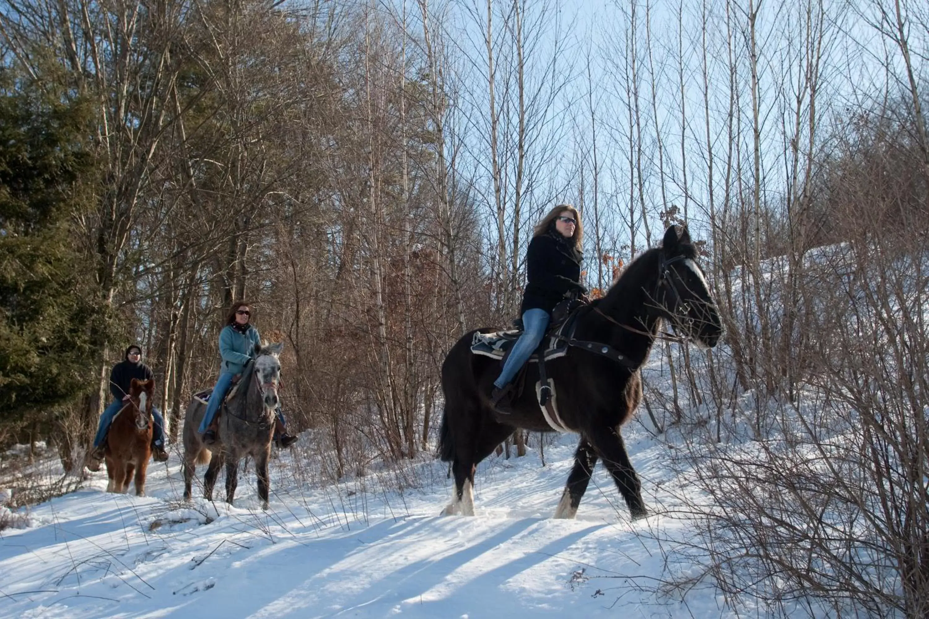 Horse-riding, Winter in Pocono Mountain Villas by Exploria Resorts