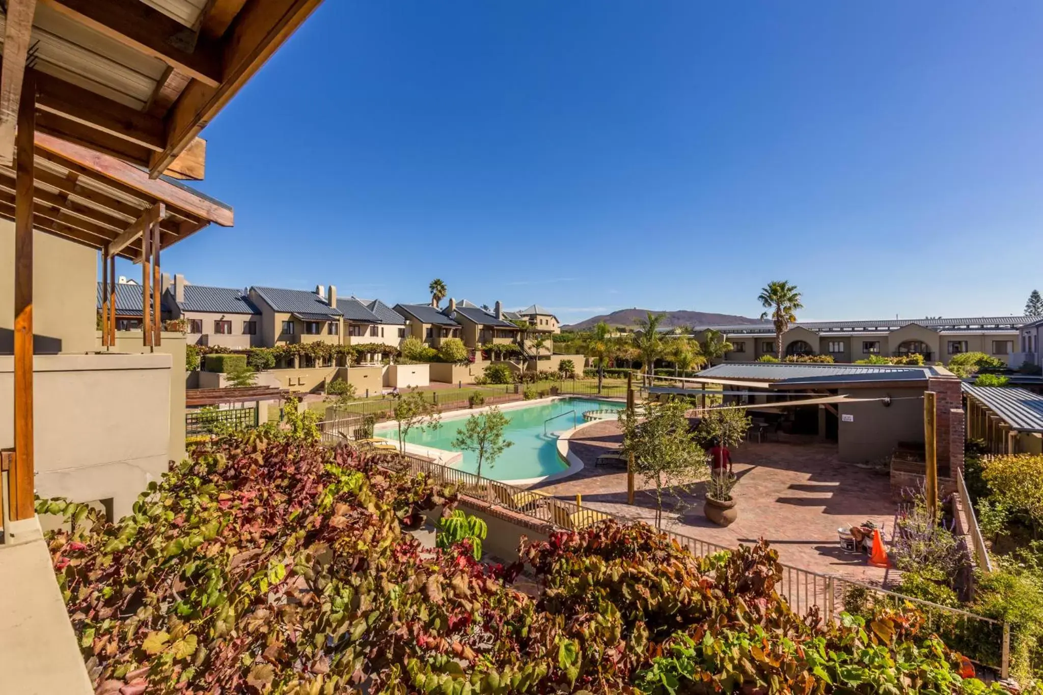 Pool View in Devonvale Golf & Wine Estate