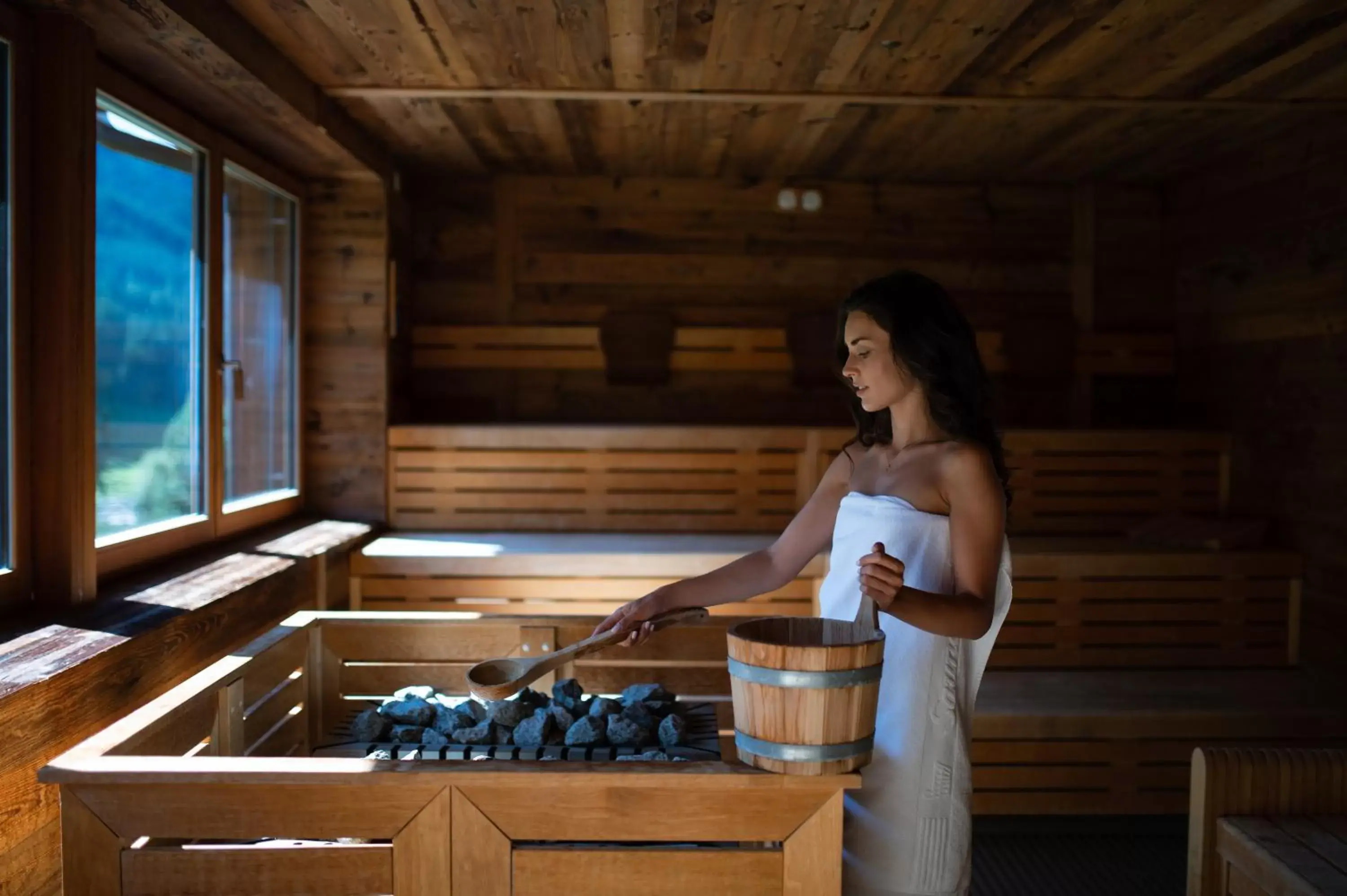 Sauna in Alpine Nature Hotel Stoll