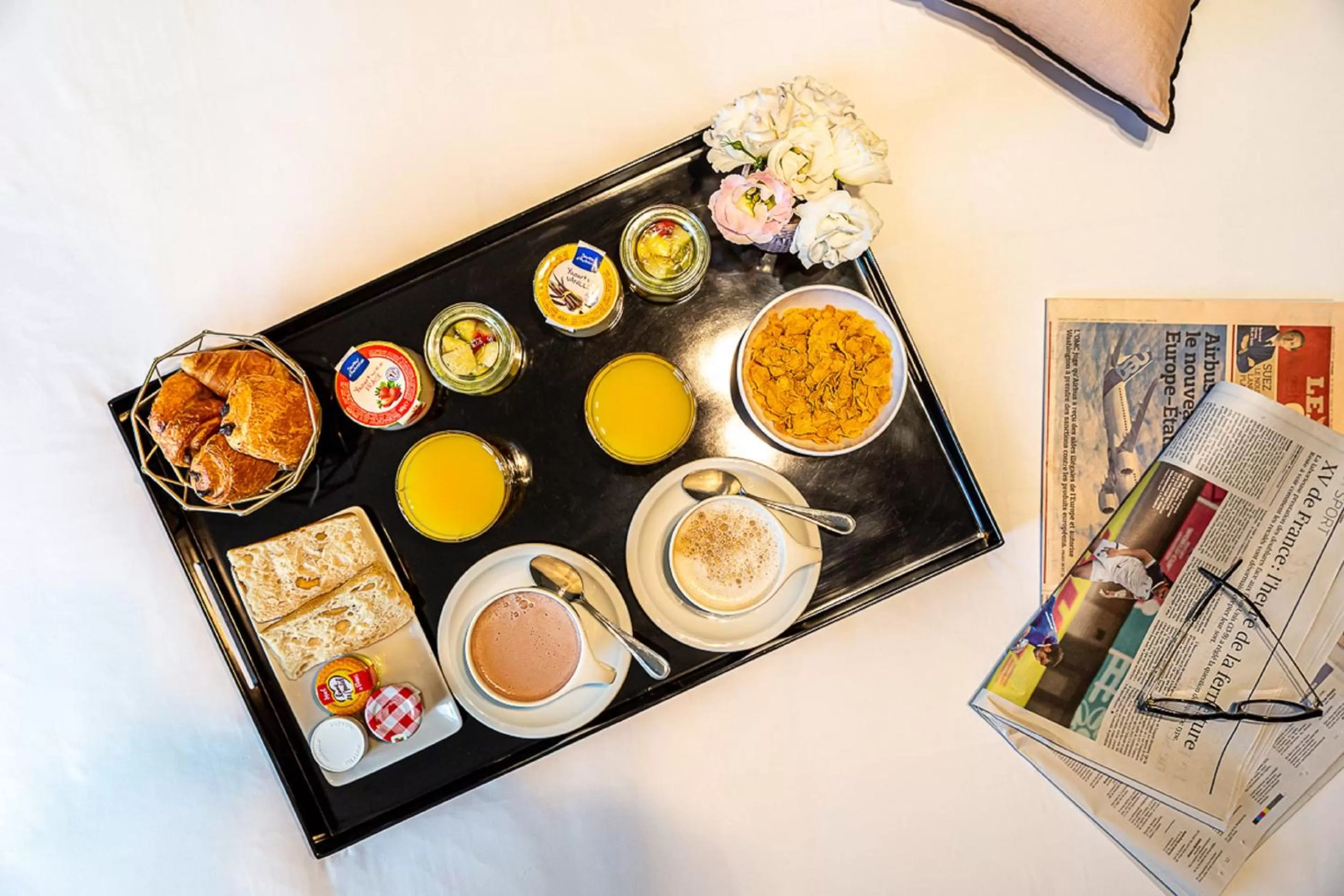 Food and drinks in Hotel de l'Aqueduc