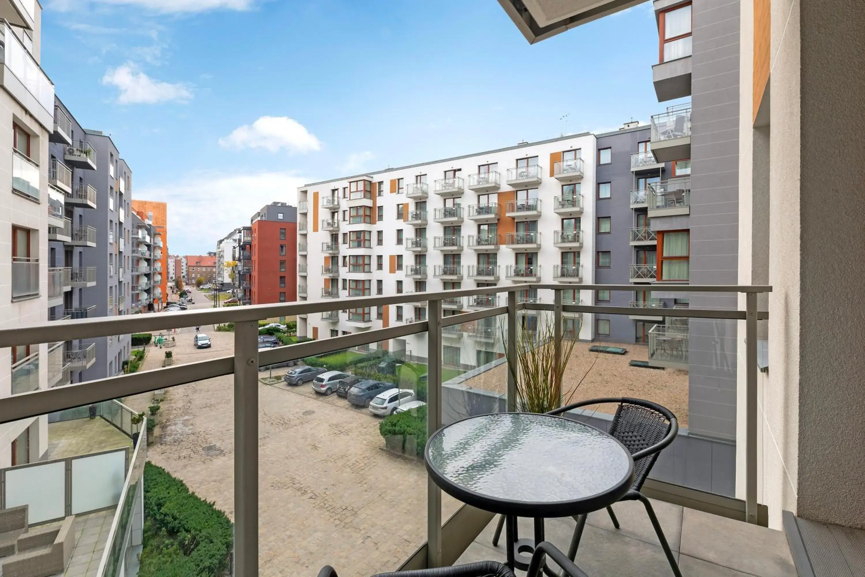 Balcony/Terrace in GRANO APARTMENTS Gdansk Nowa Motlawa SPA & Wellness