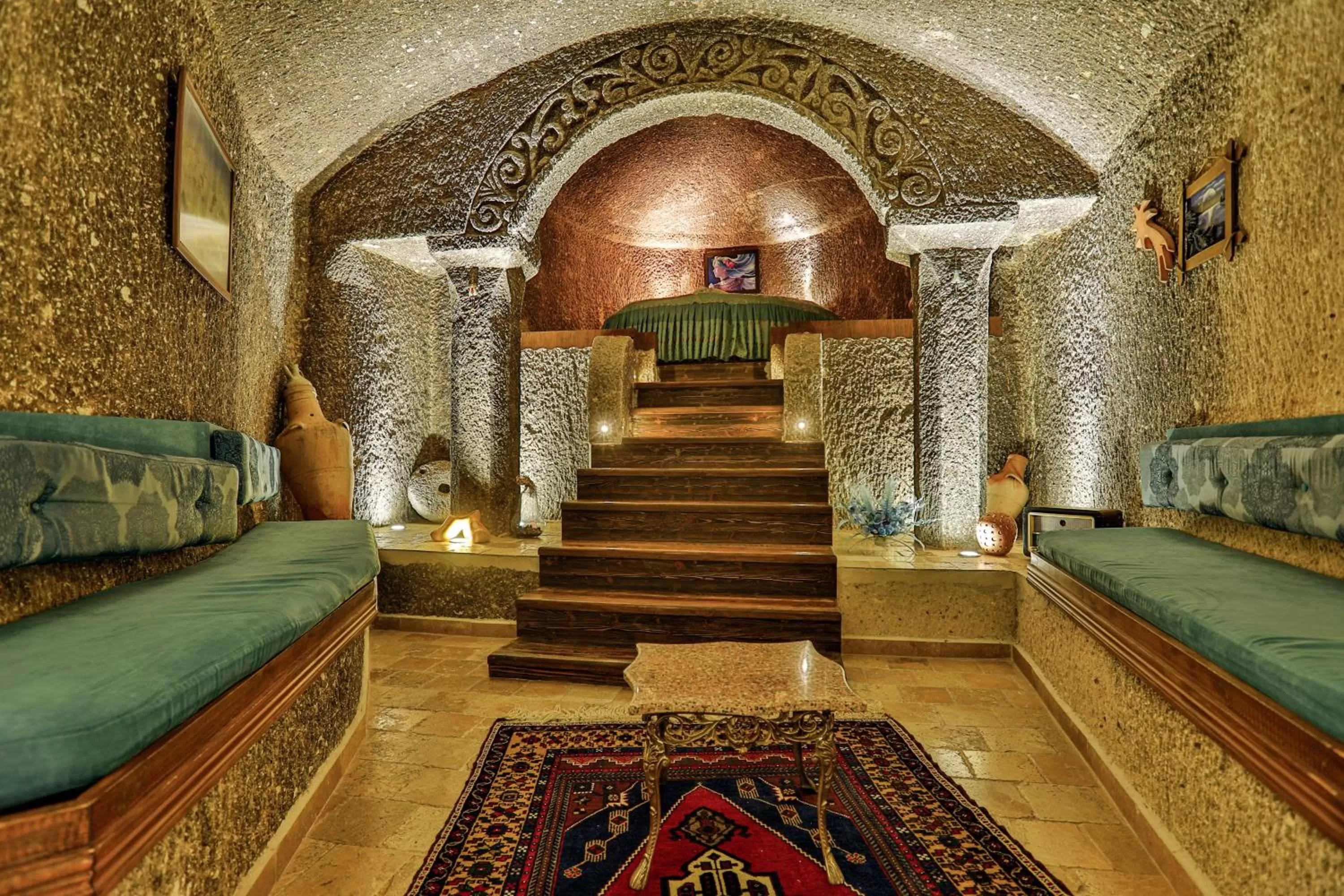 Seating area in Hidden Cave Hotel