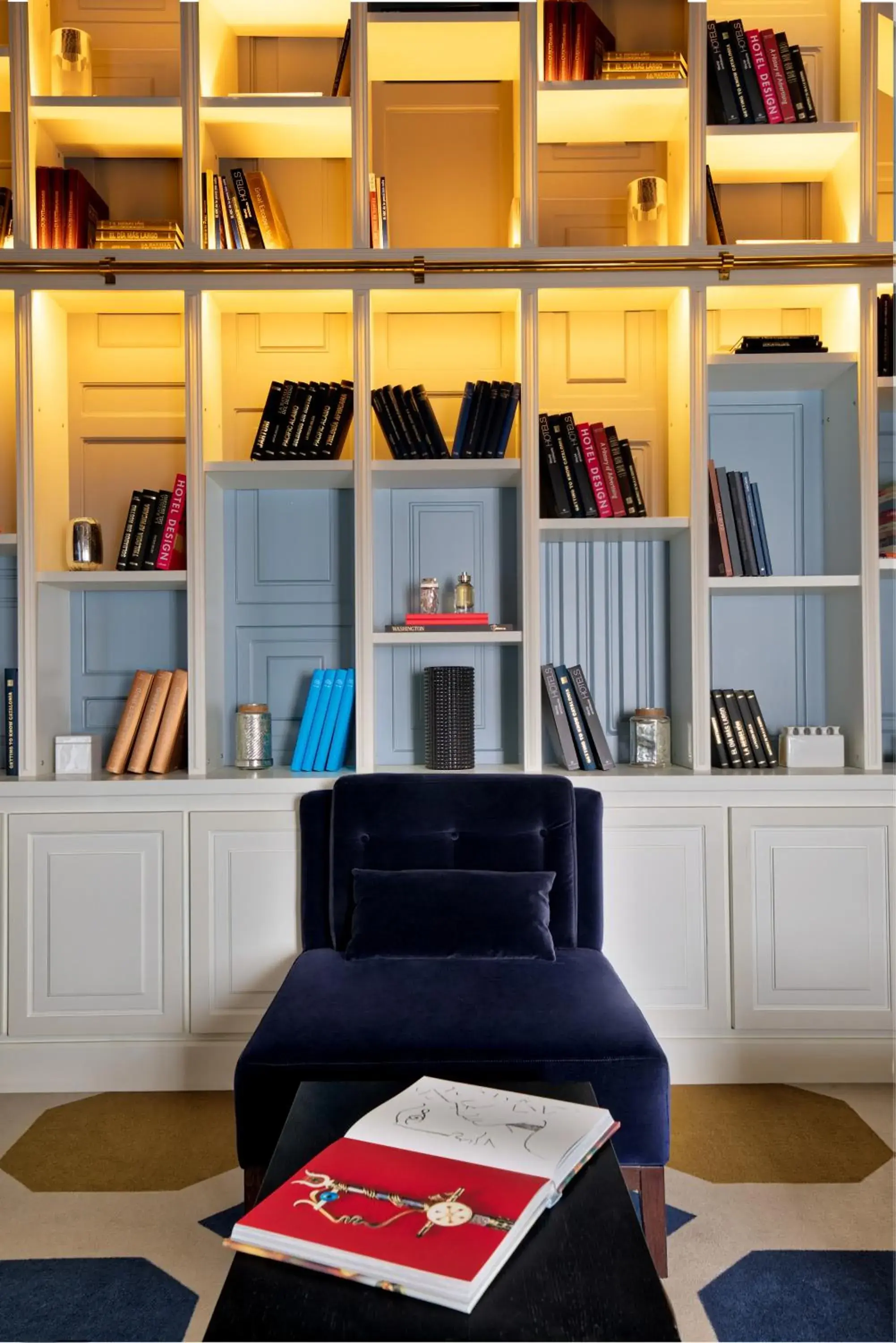 Library in Only YOU Boutique Hotel Madrid