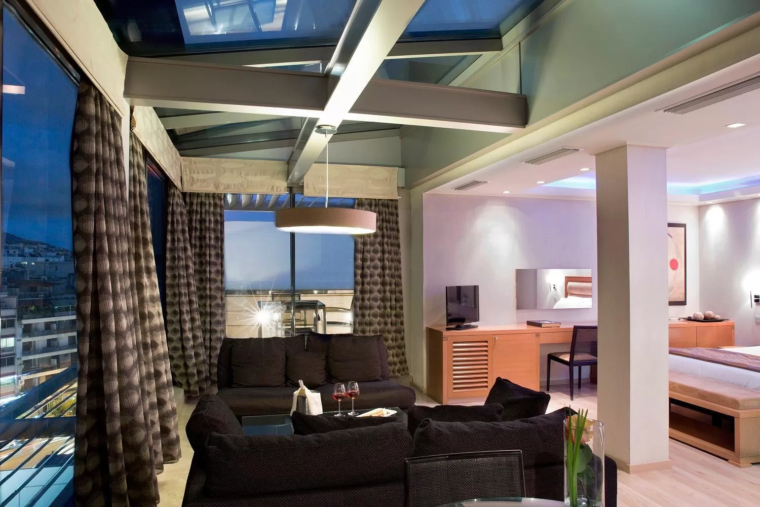 Bed in Golden Age Athens Hotel