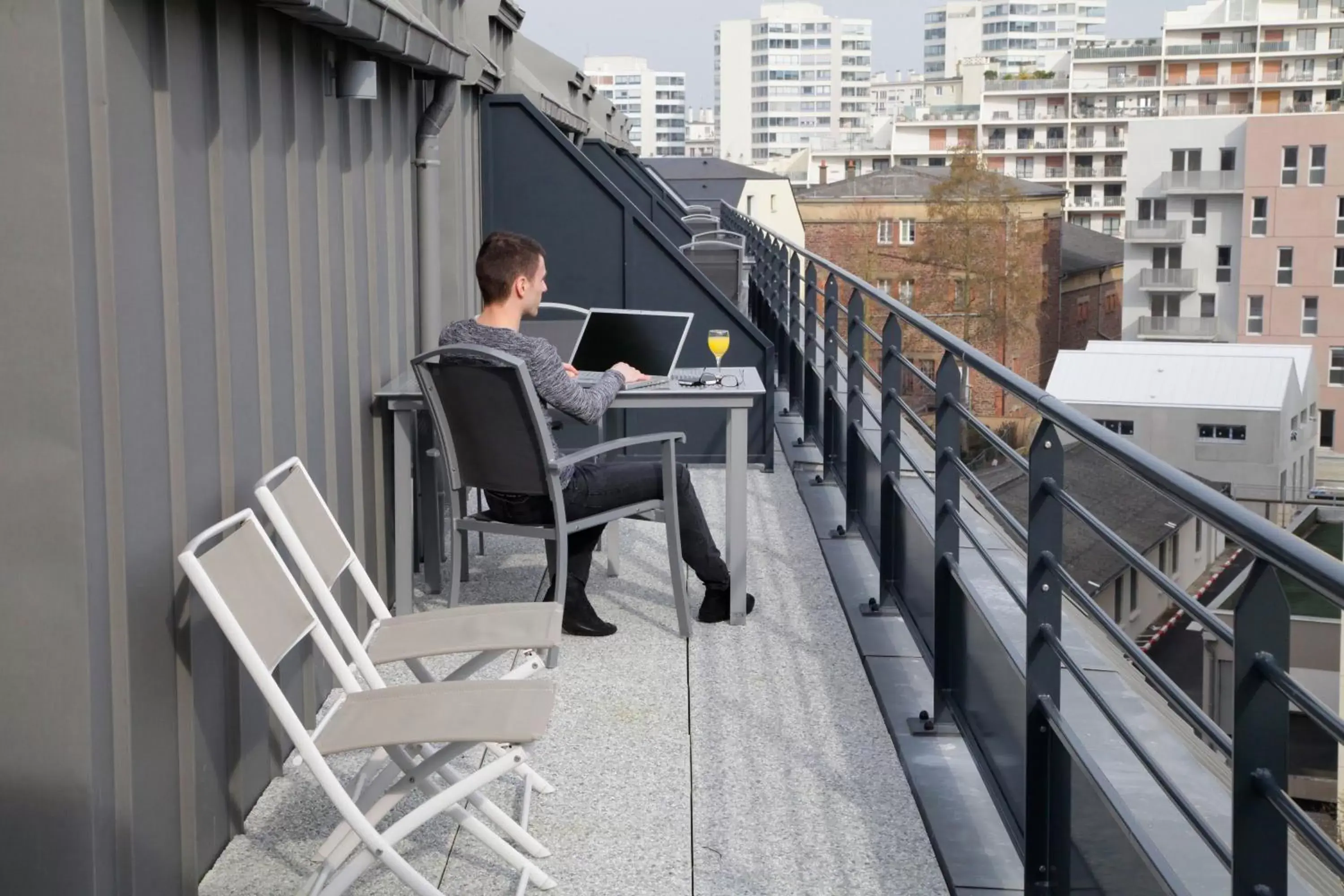 Balcony/Terrace in Odalys City Rennes Lorgeril