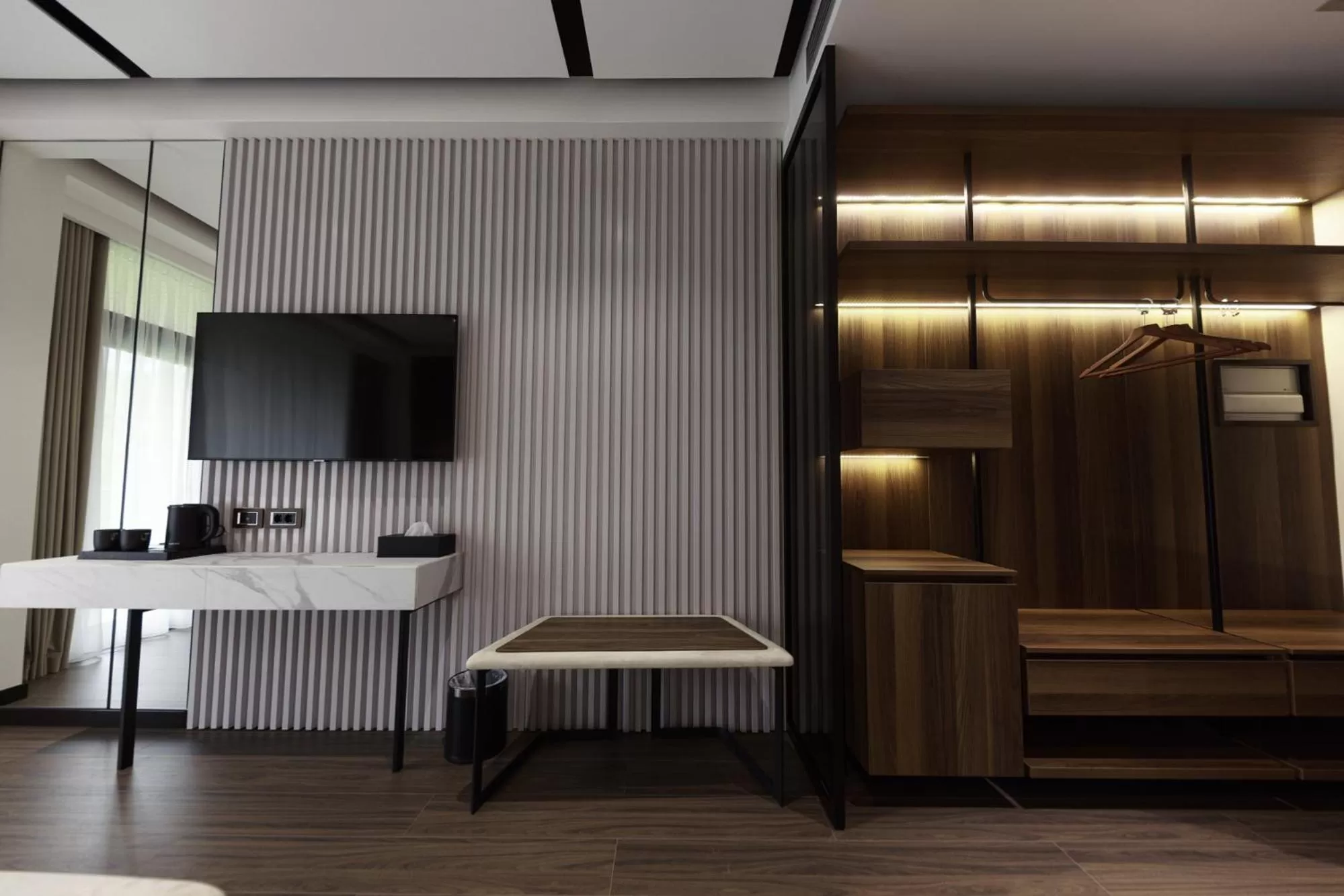 Bed in Hotel Uji Ftohte Tepelene