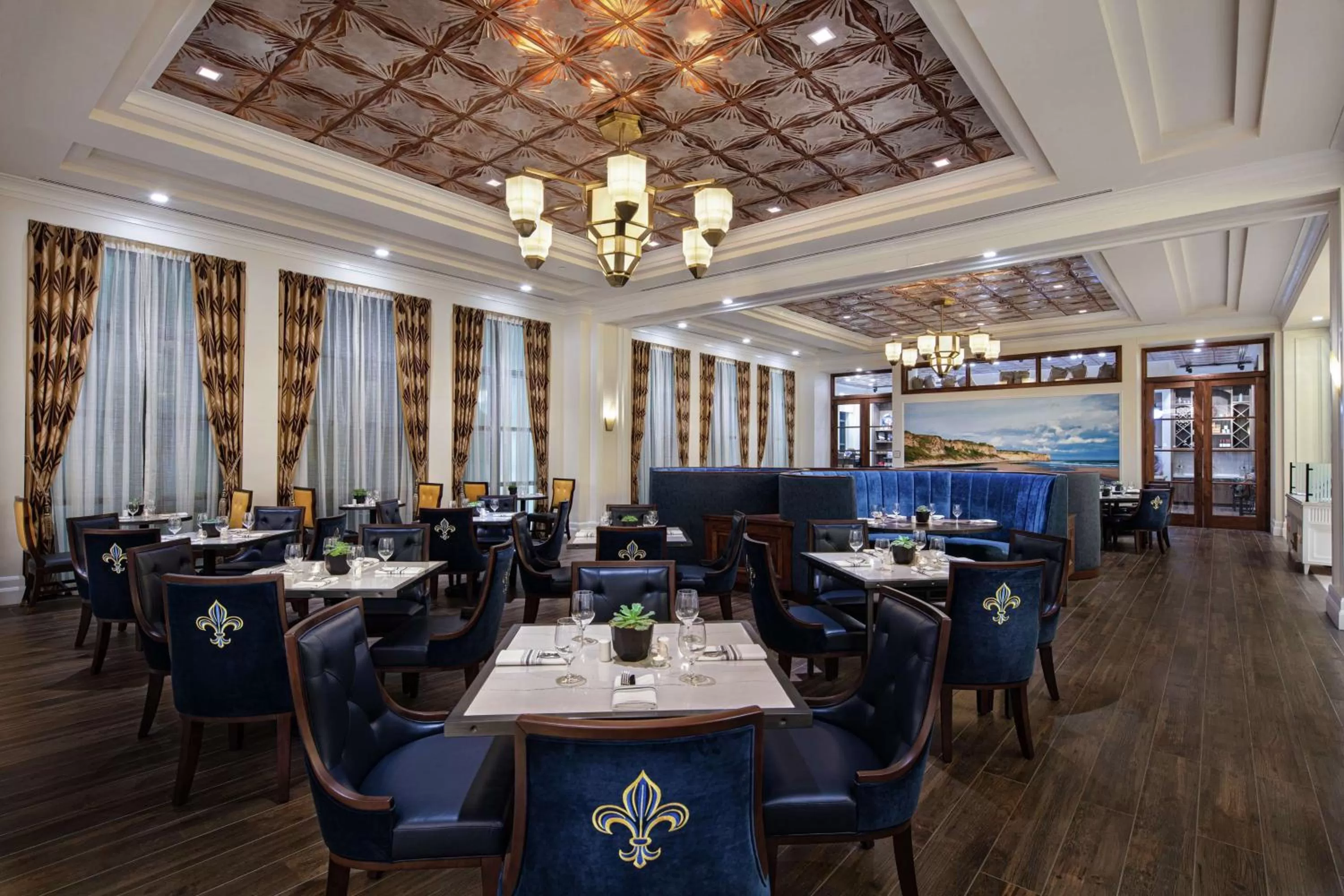 Dining area in The Higgins Hotel New Orleans, Curio Collection by Hilton