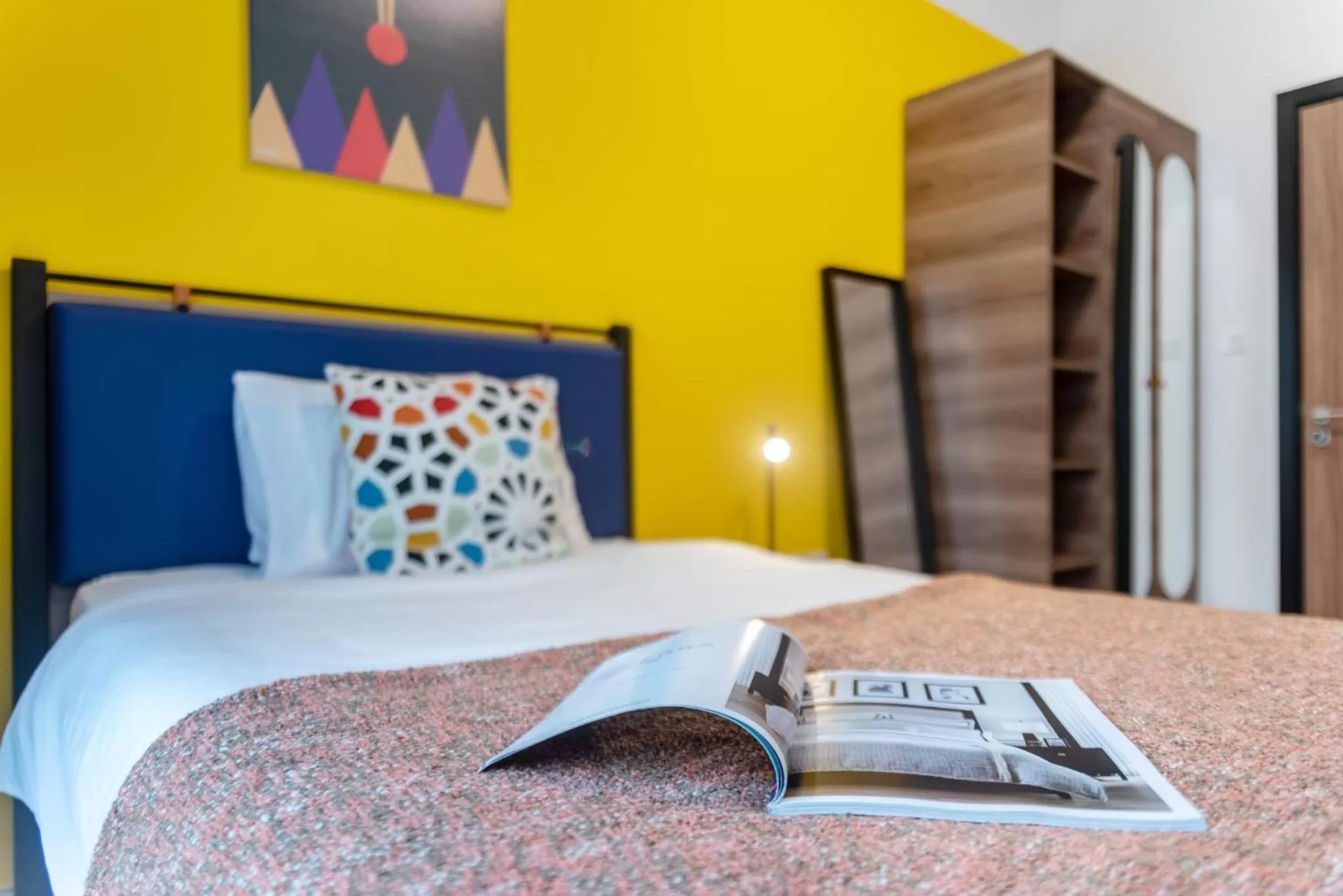 Decorative detail, Bed in YouCo coliving Dubai