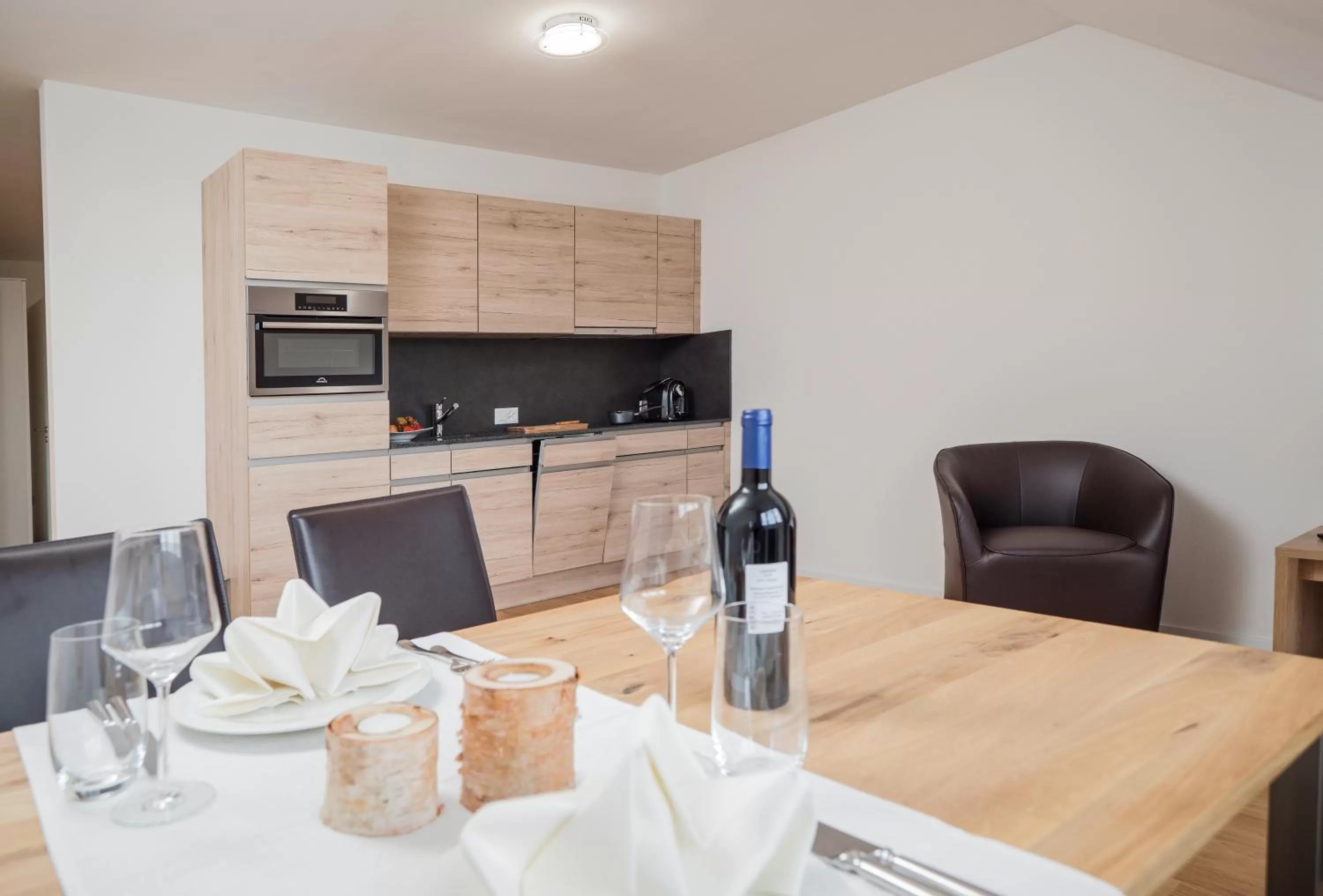 Kitchen or kitchenette in Aparthotel Bären