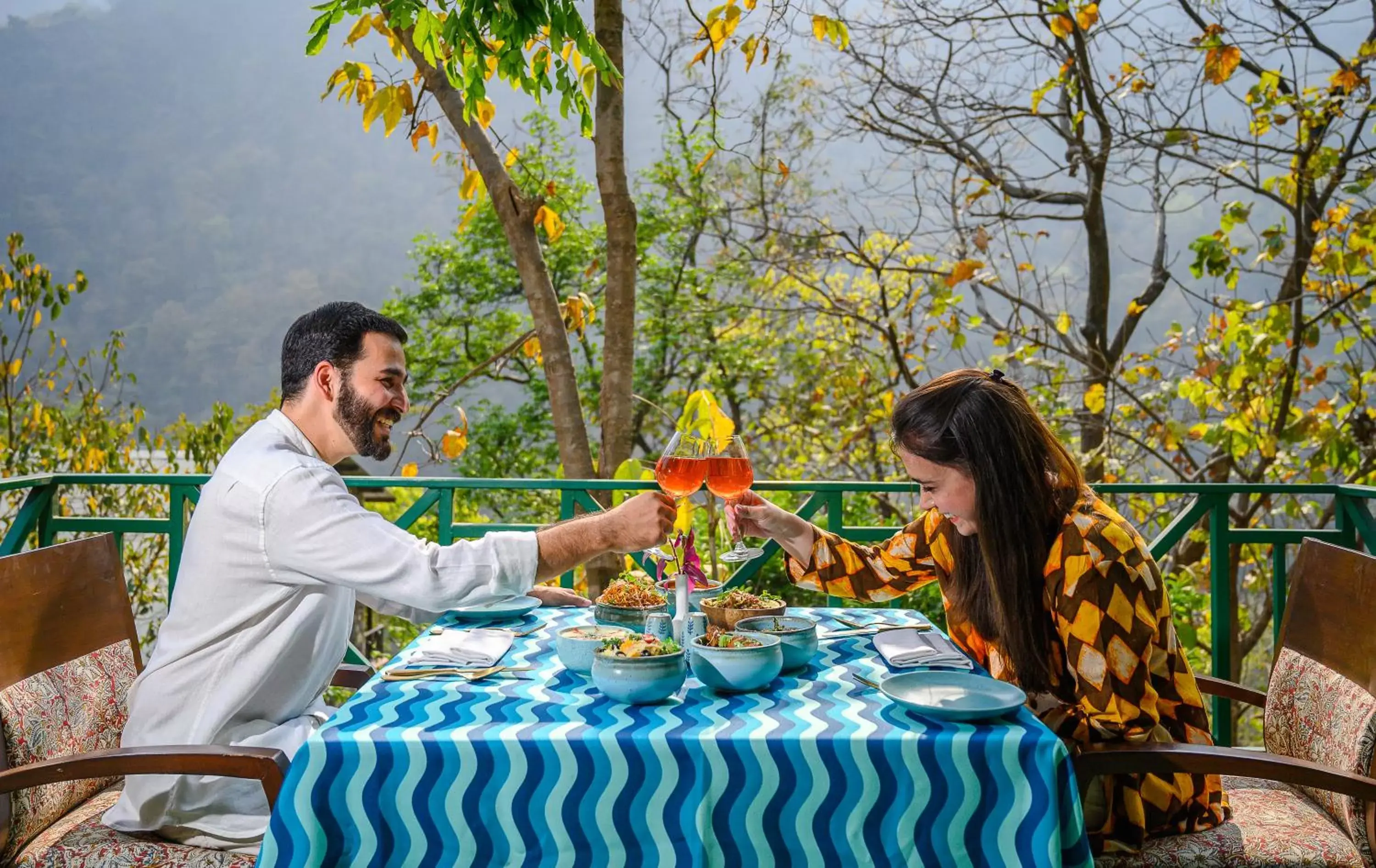 Food and drinks in Neemrana's Glasshouse on the Ganges Food and drinks in Neemrana's Glasshouse on the Ganges