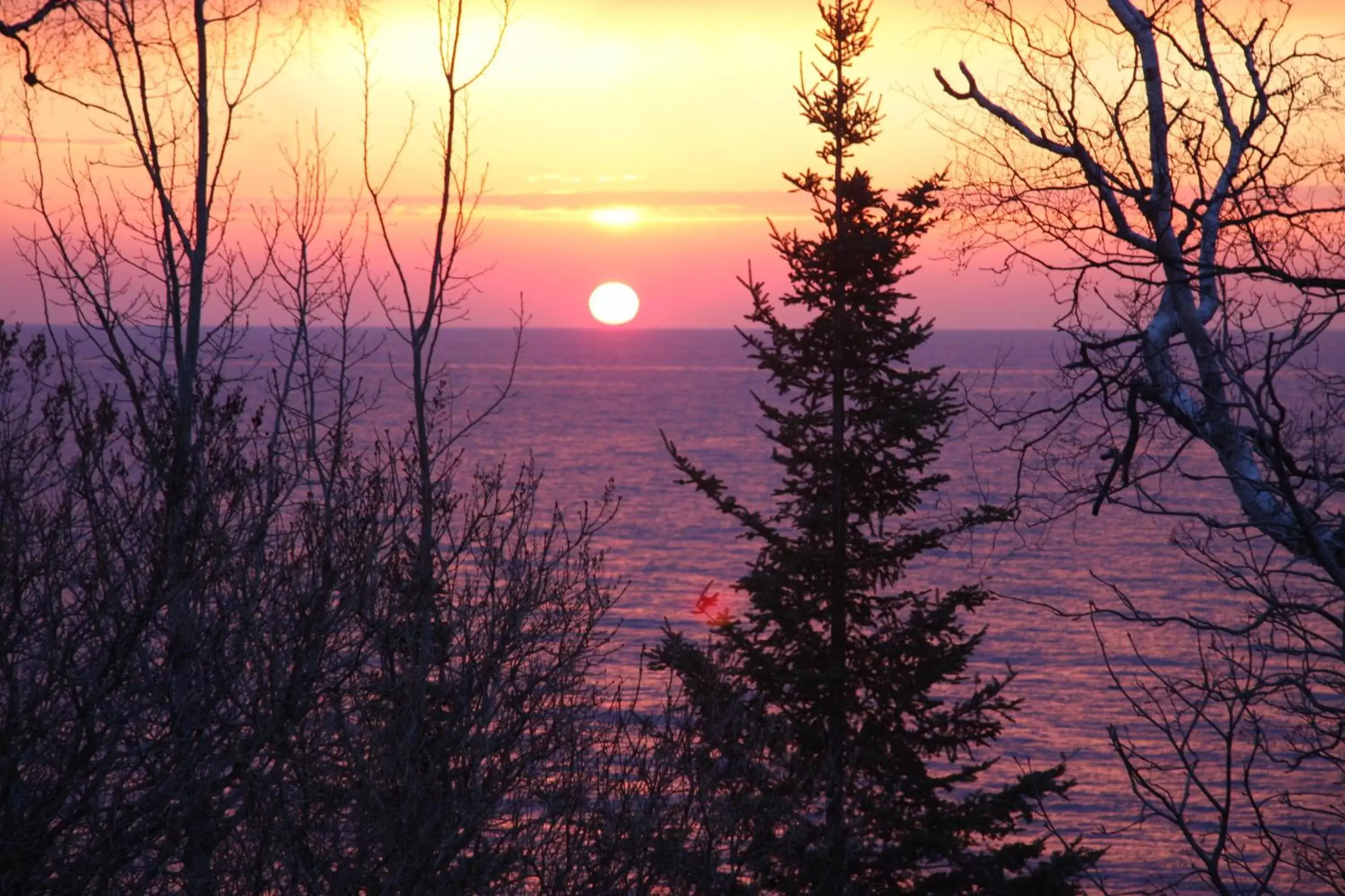 View (from property/room), Sunrise/Sunset in Cliff Dweller on Lake Superior