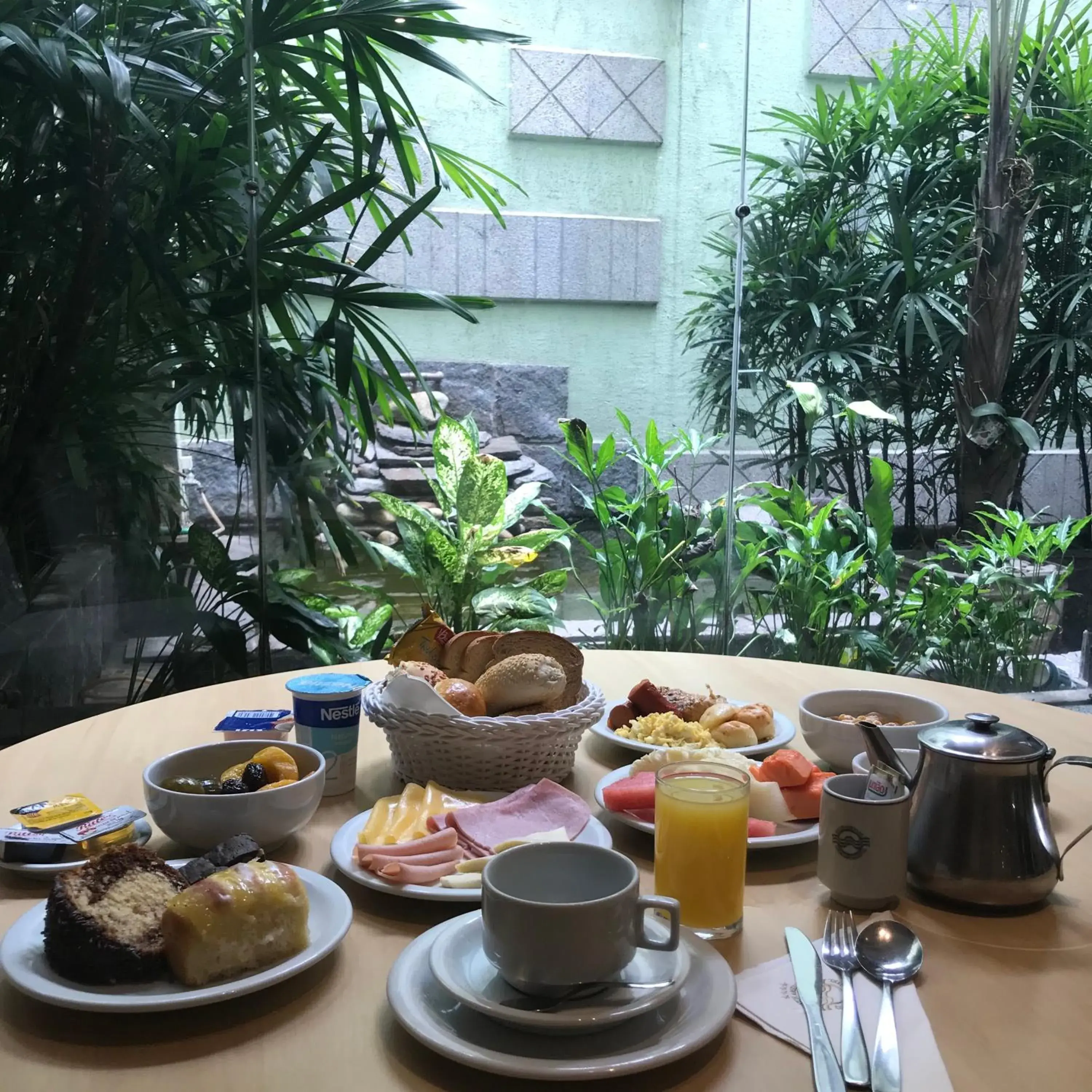 Breakfast in South American Copacabana Hotel