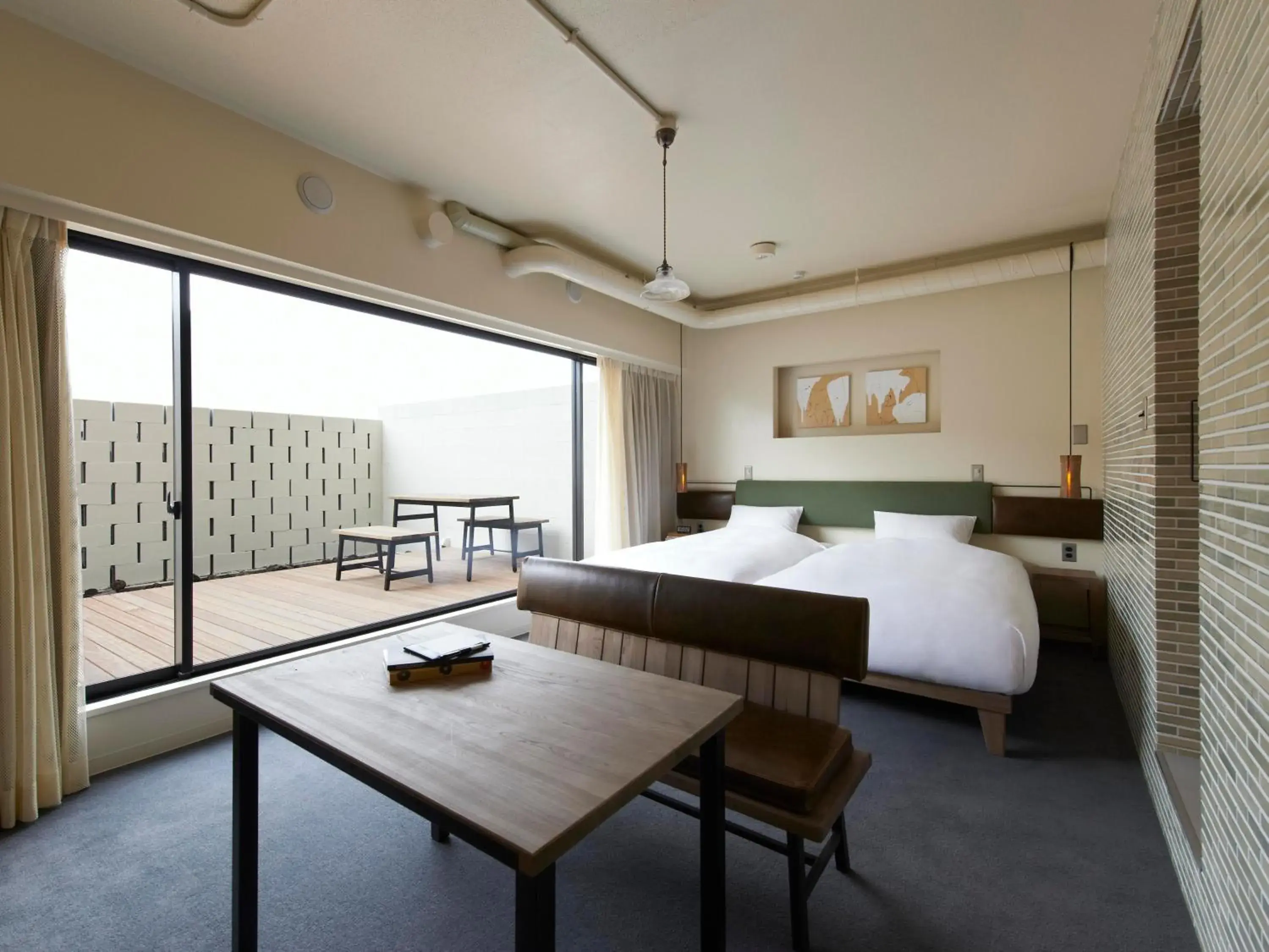 North Wing Twin Room with Terrace - single occupancy - Non-Smoking in Hotel Anteroom Kyoto