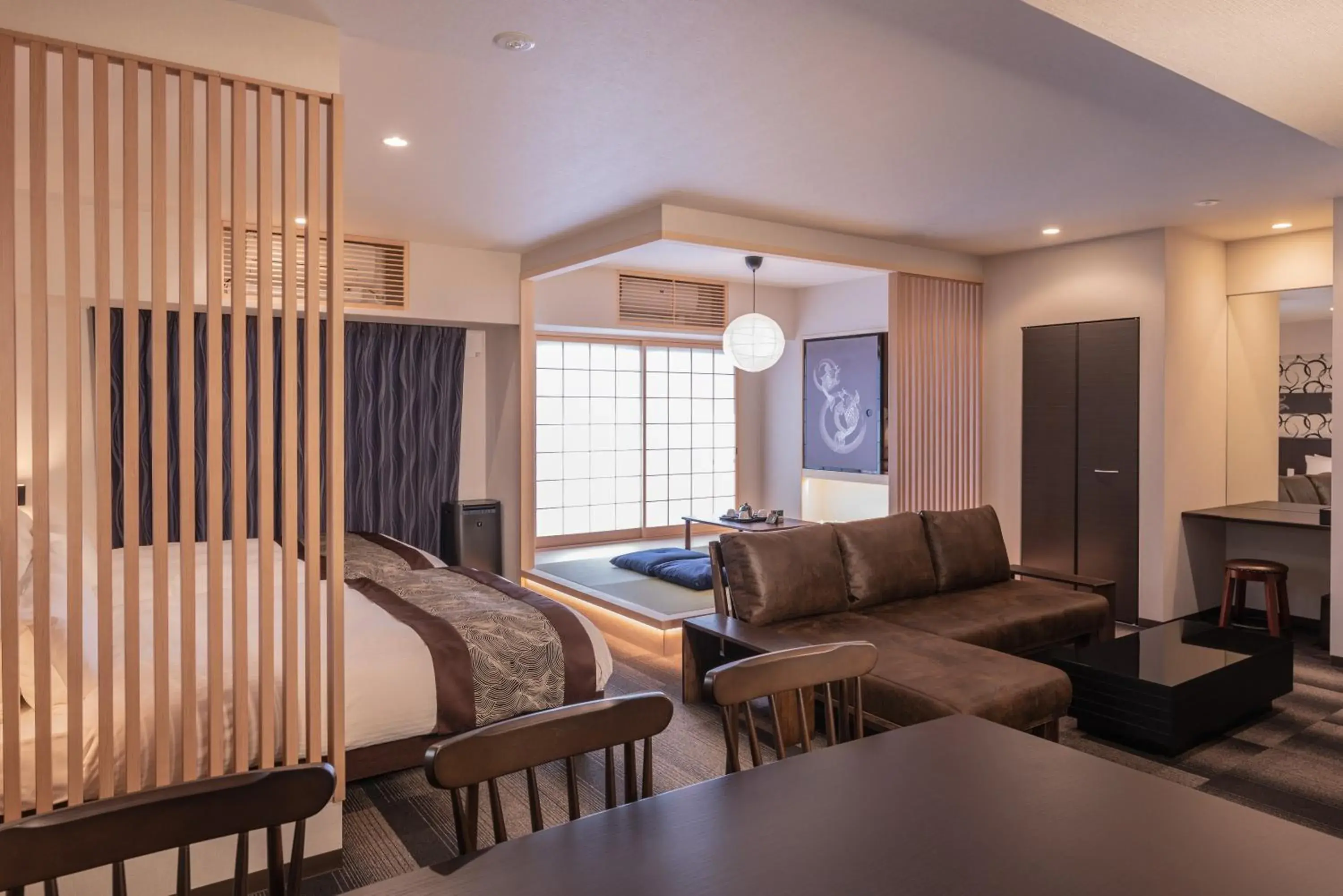 Bedroom, Dining Area in Zen Kyoto Apartment Hotel