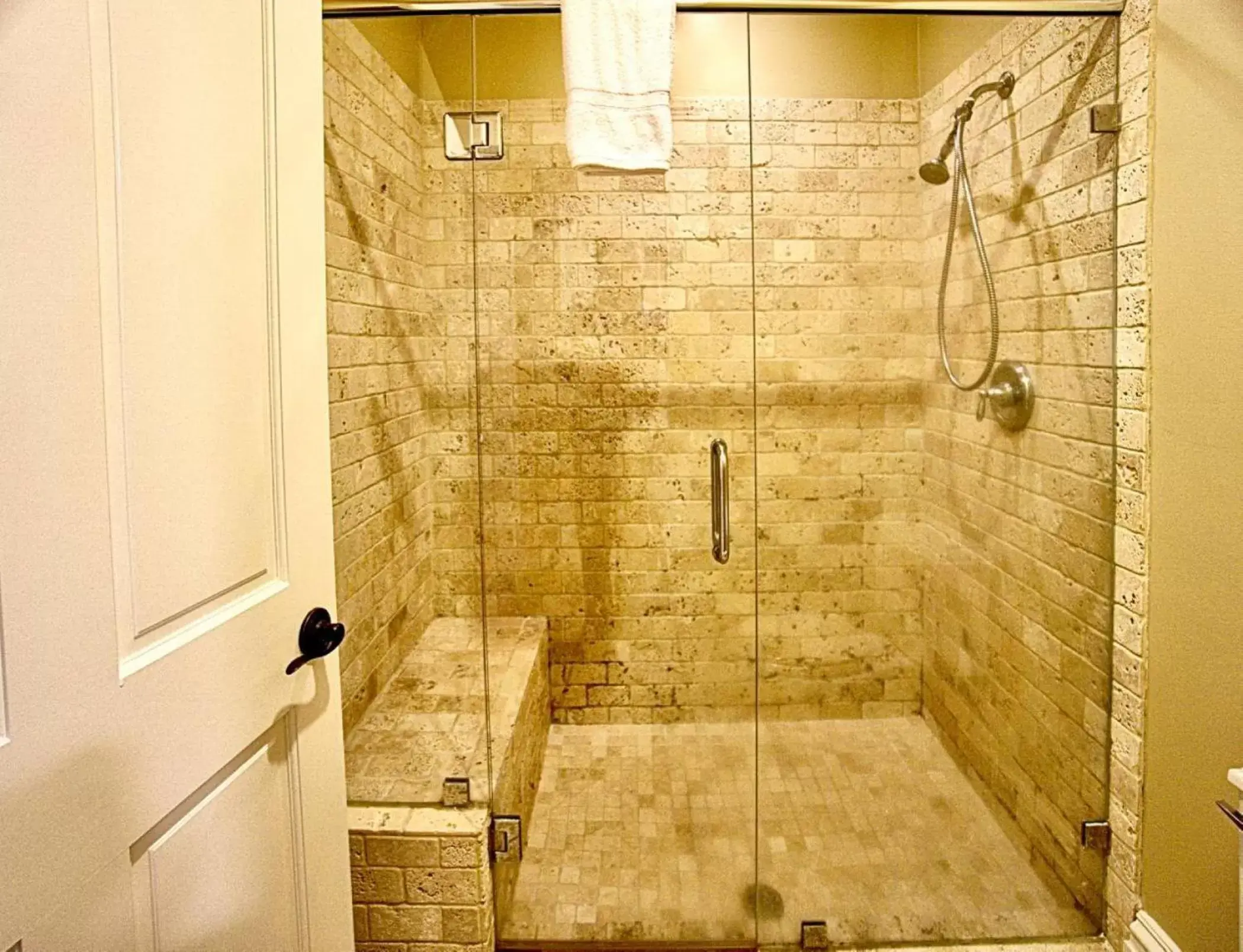 Bathroom in Comfy Carriage House Steps from the River