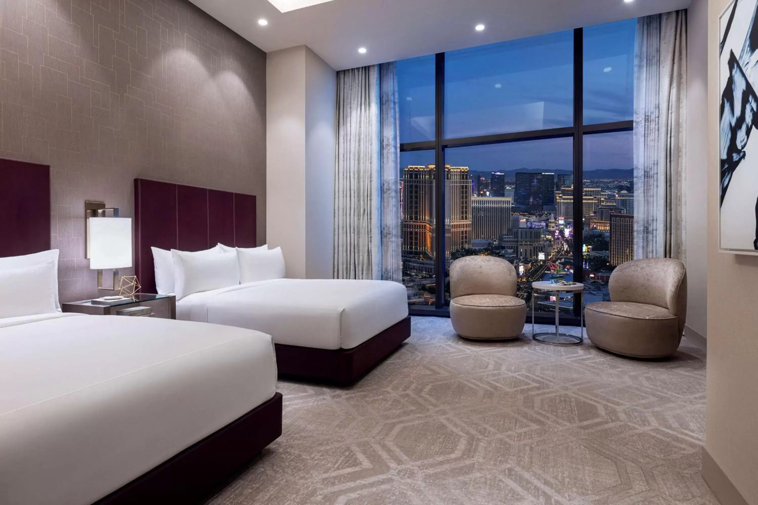 Bed in Crockfords Las Vegas, LXR Hotels & Resorts at Resorts World