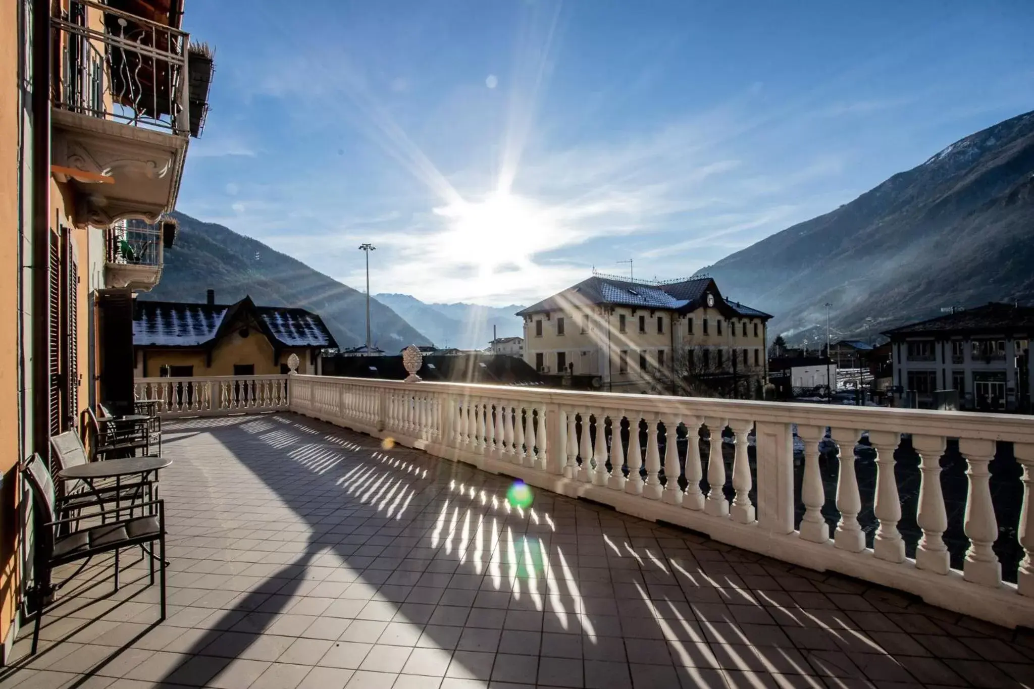 Mountain view, Balcony/Terrace in Hotel Bernina