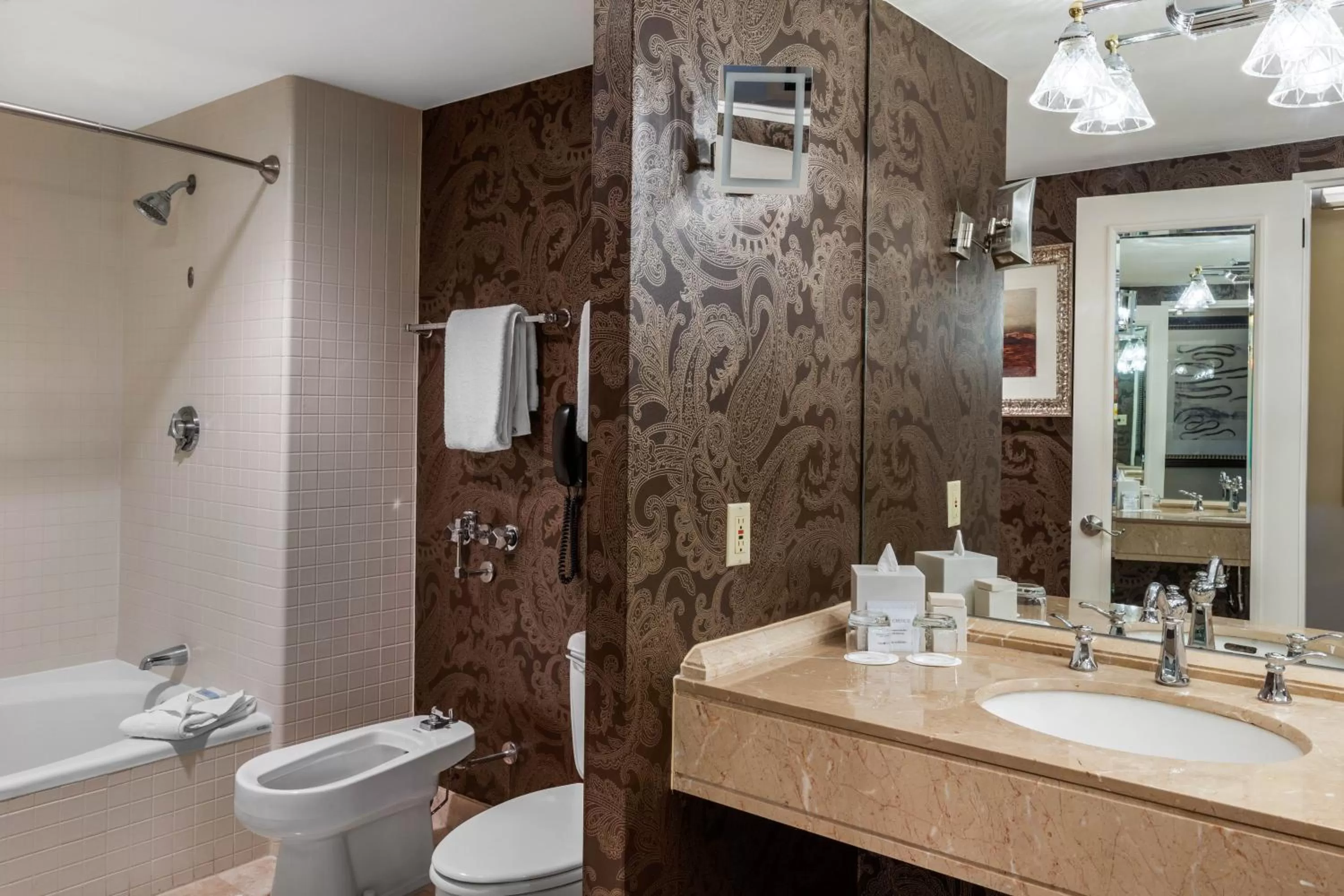 Toilet in Omni Houston Hotel