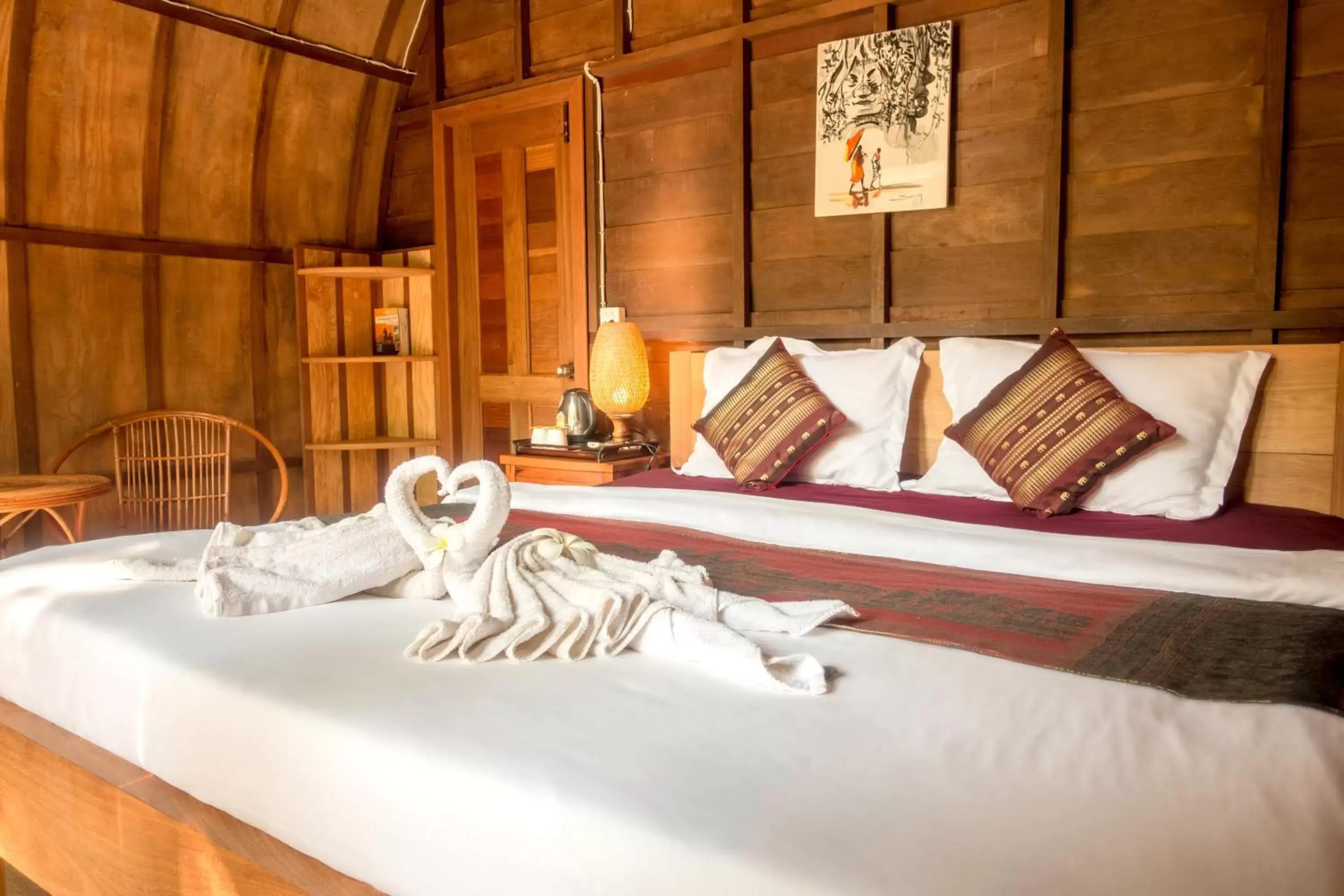 Bedroom, Bed in Bamboo Bungalow