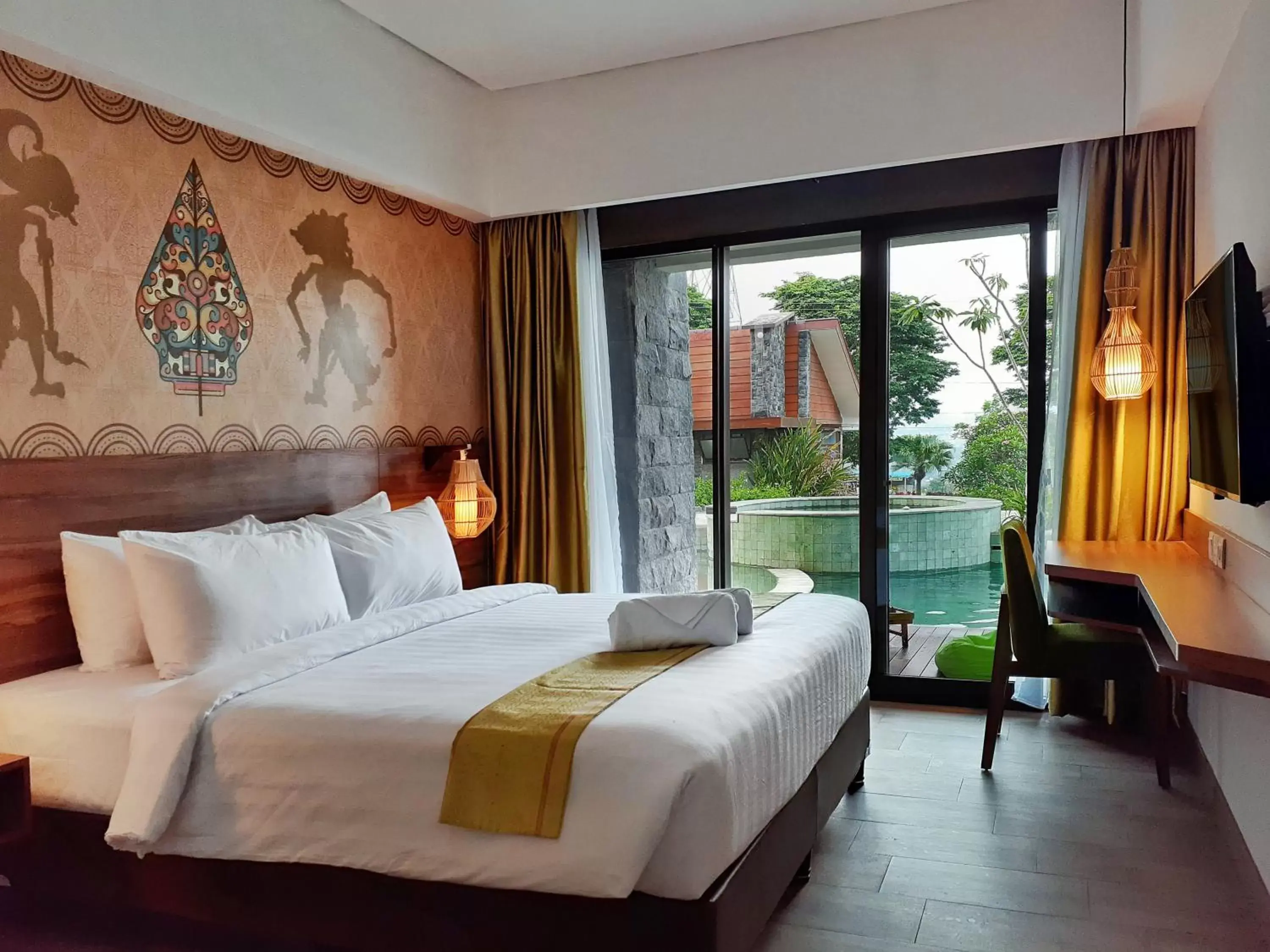 Bed in The Batu Hotel & Villas