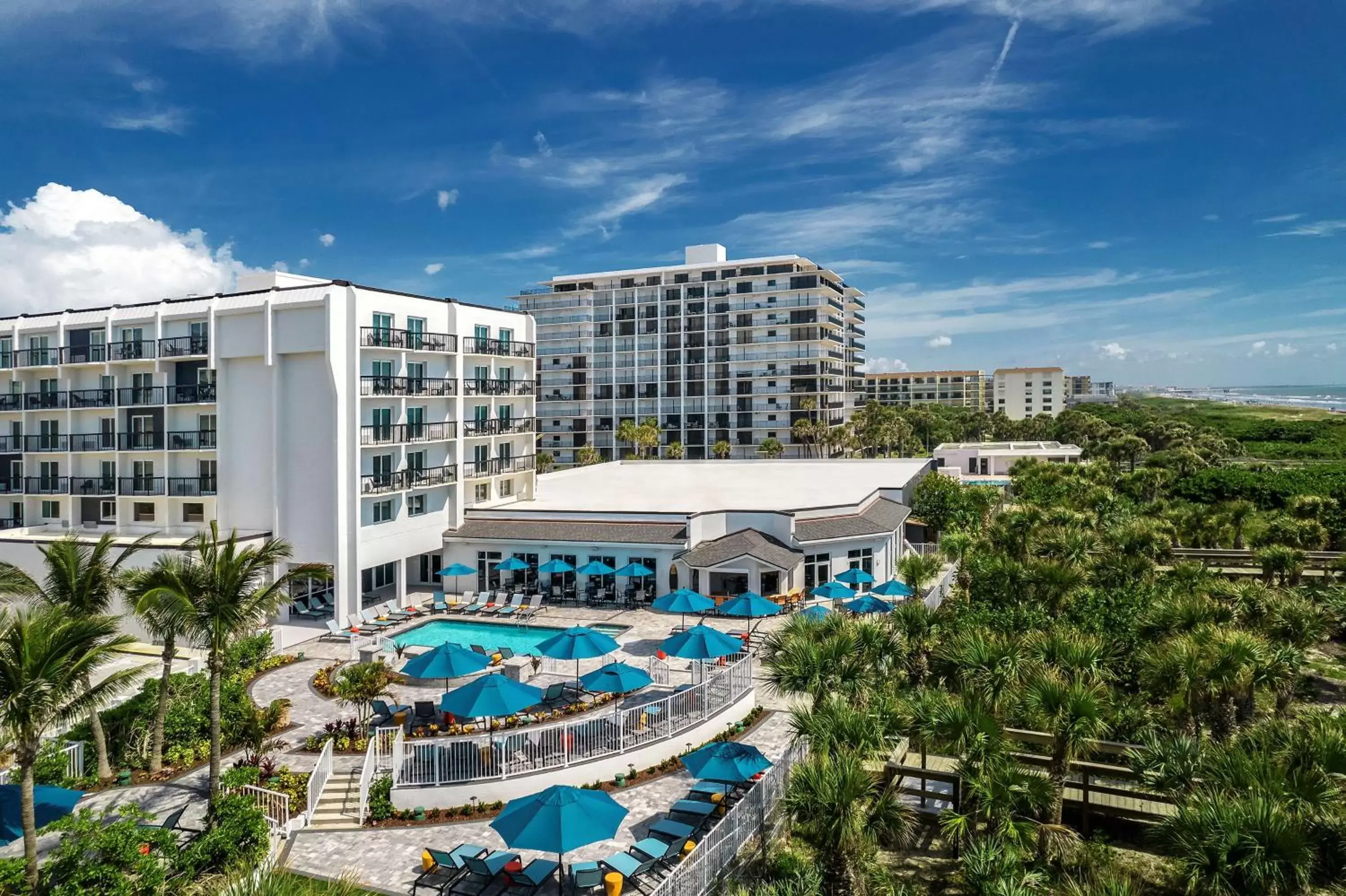 Property building, Pool View in Hilton Garden Inn Cocoa Beach-Oceanfront, FL
