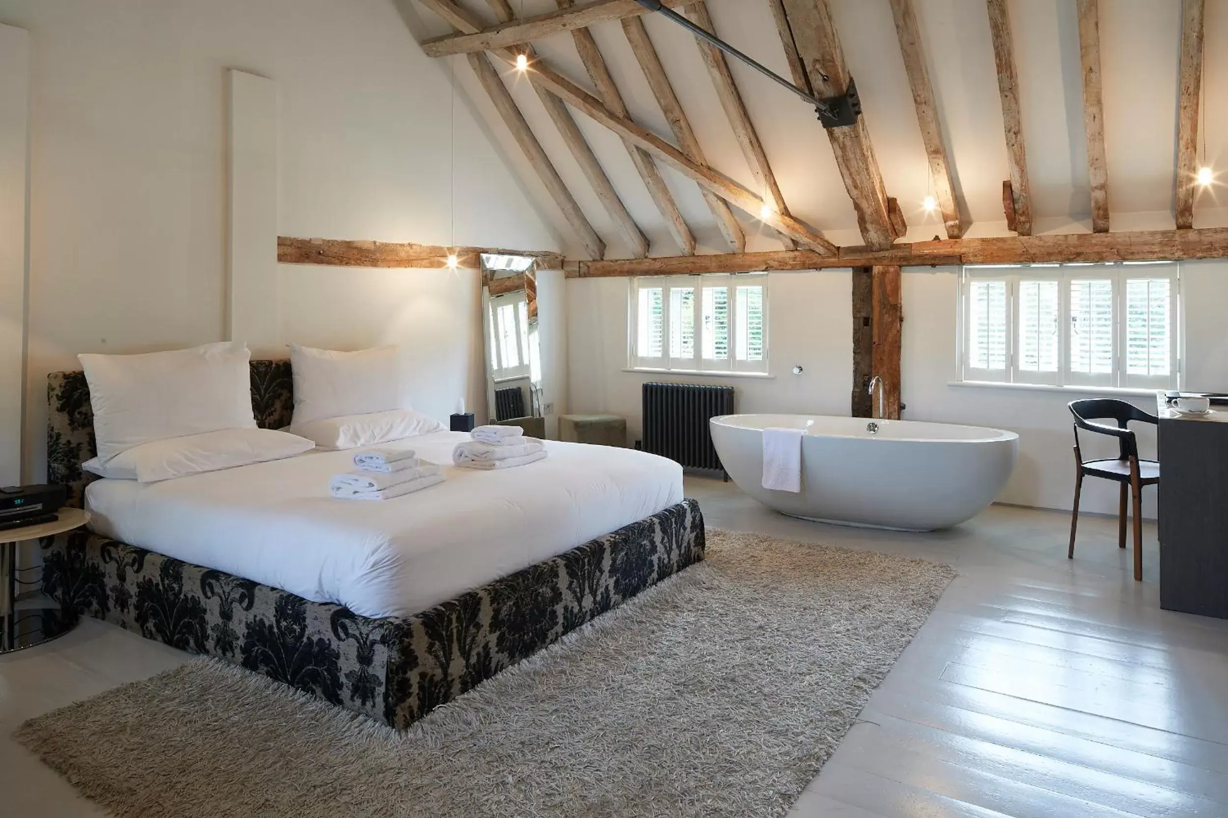 Bed in Tuddenham Mill Luxury Hotel