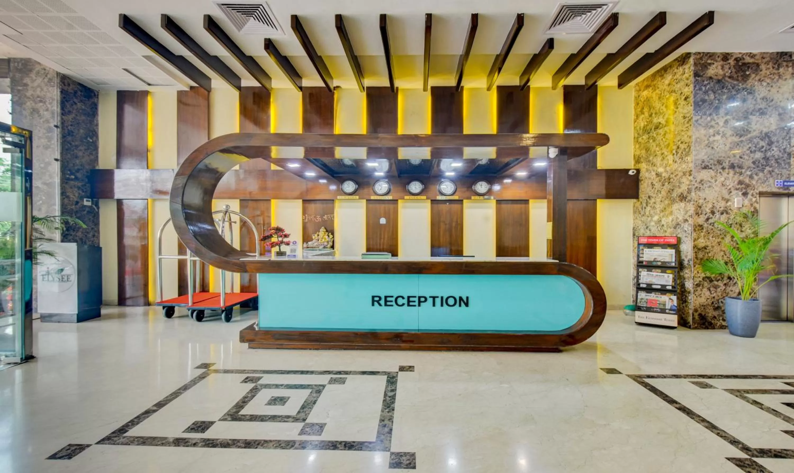 Lobby or reception in Treebo Elysee, Patel Nagar