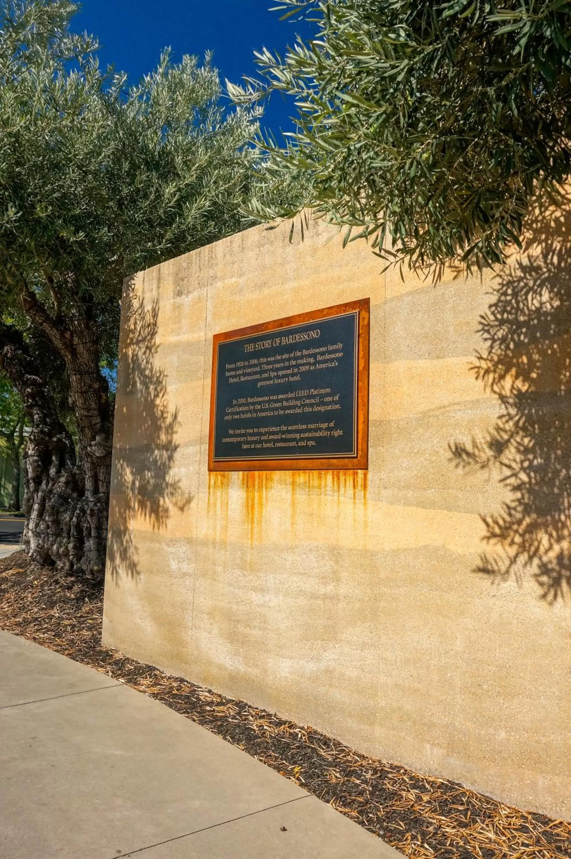 Decorative detail in Bardessono Hotel and Spa