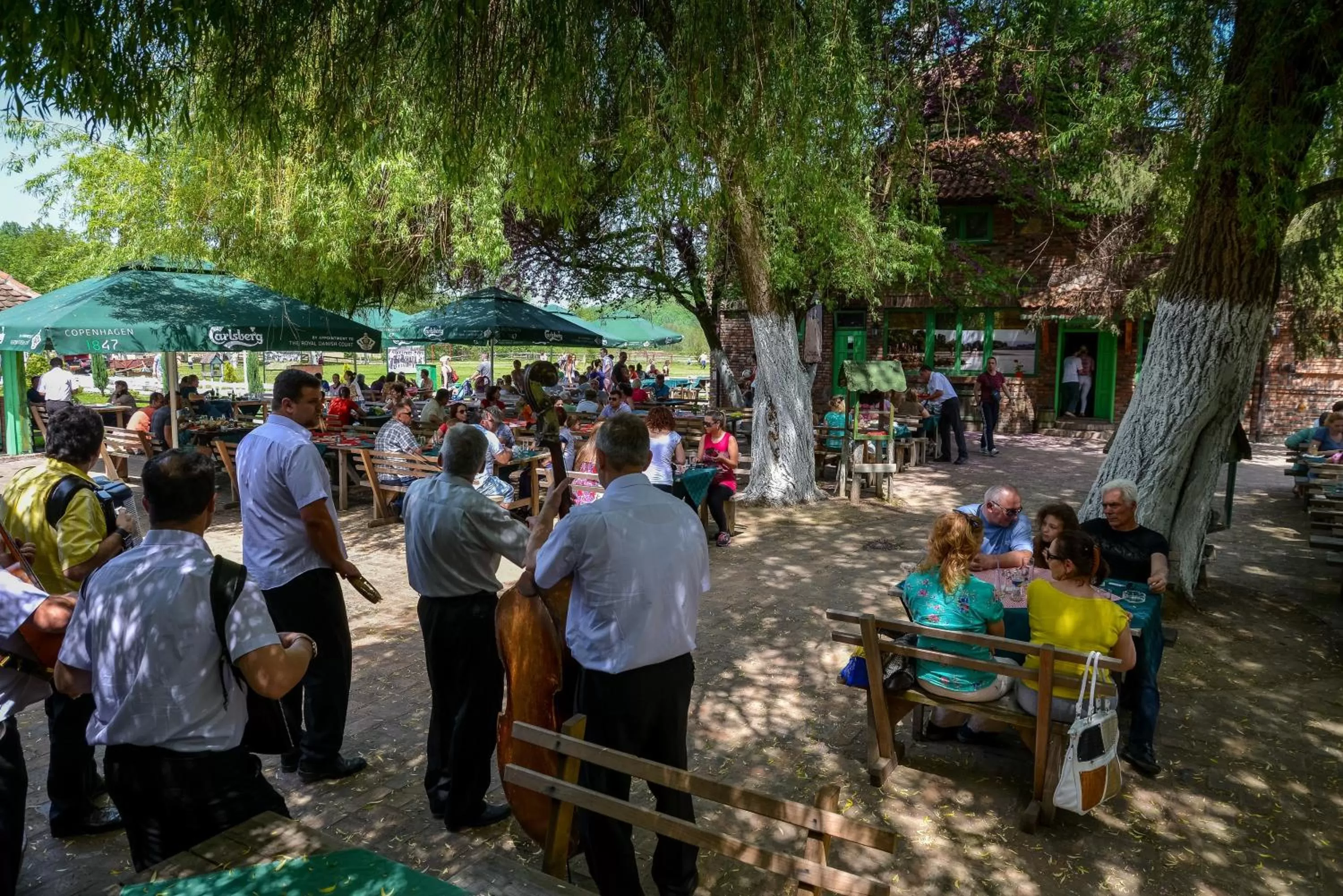 group of guests in B&B Etno Village Sunčana Reka