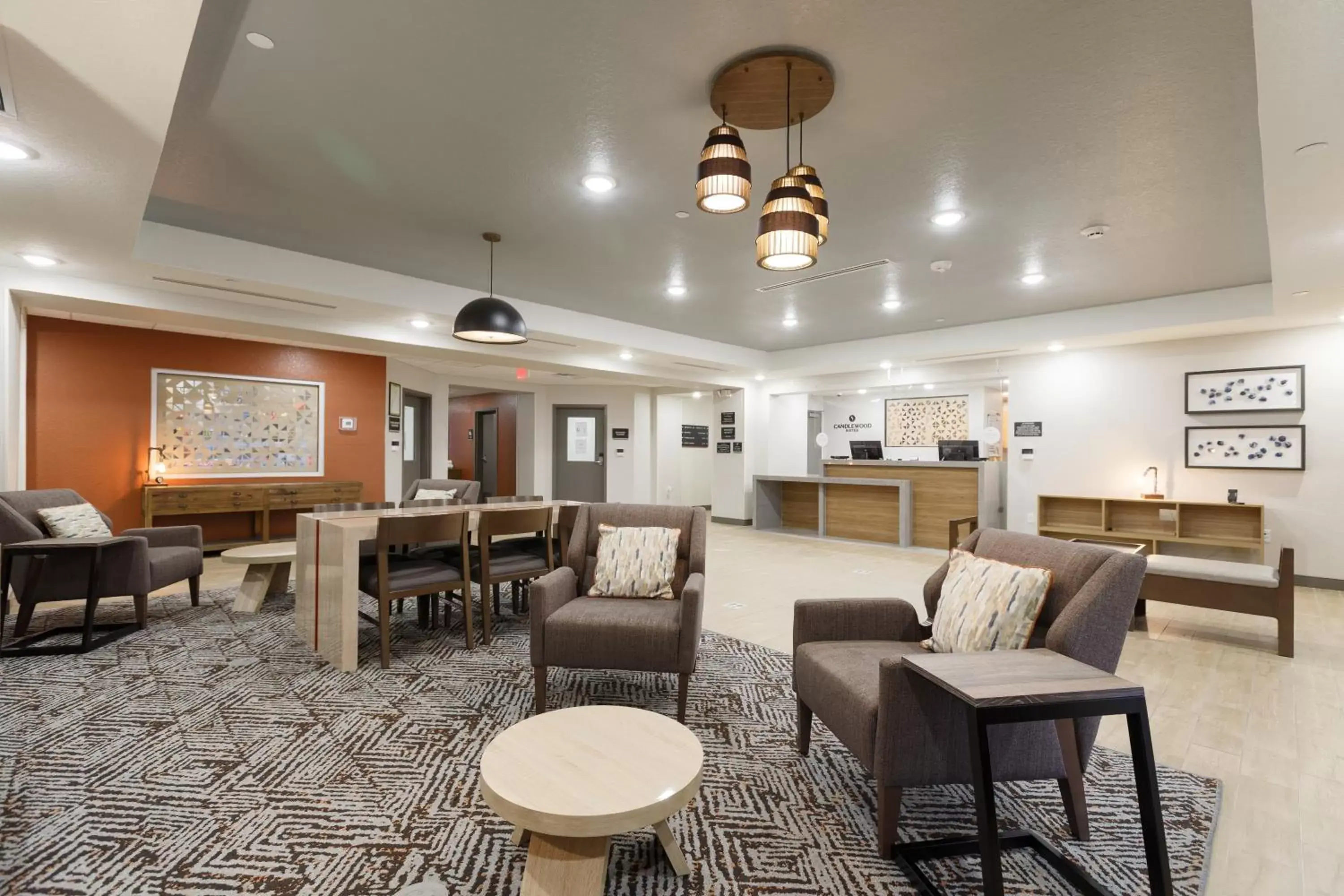 Lobby or reception, Lounge/Bar in Candlewood Suites - San Antonio - Schertz, an IHG Hotel