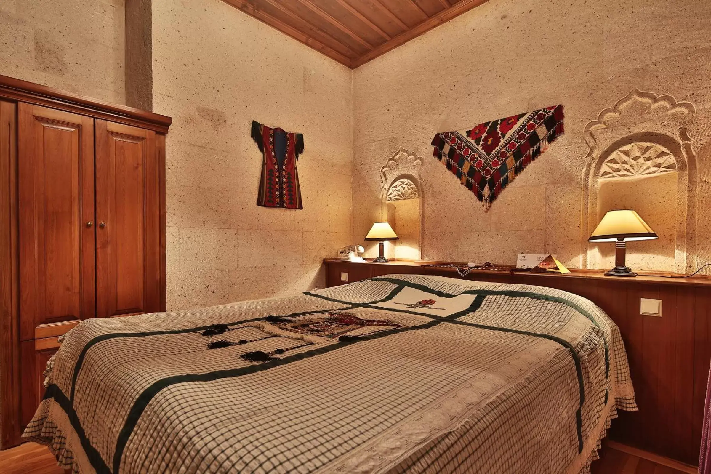 Bed in Cappadocia Cave Suites