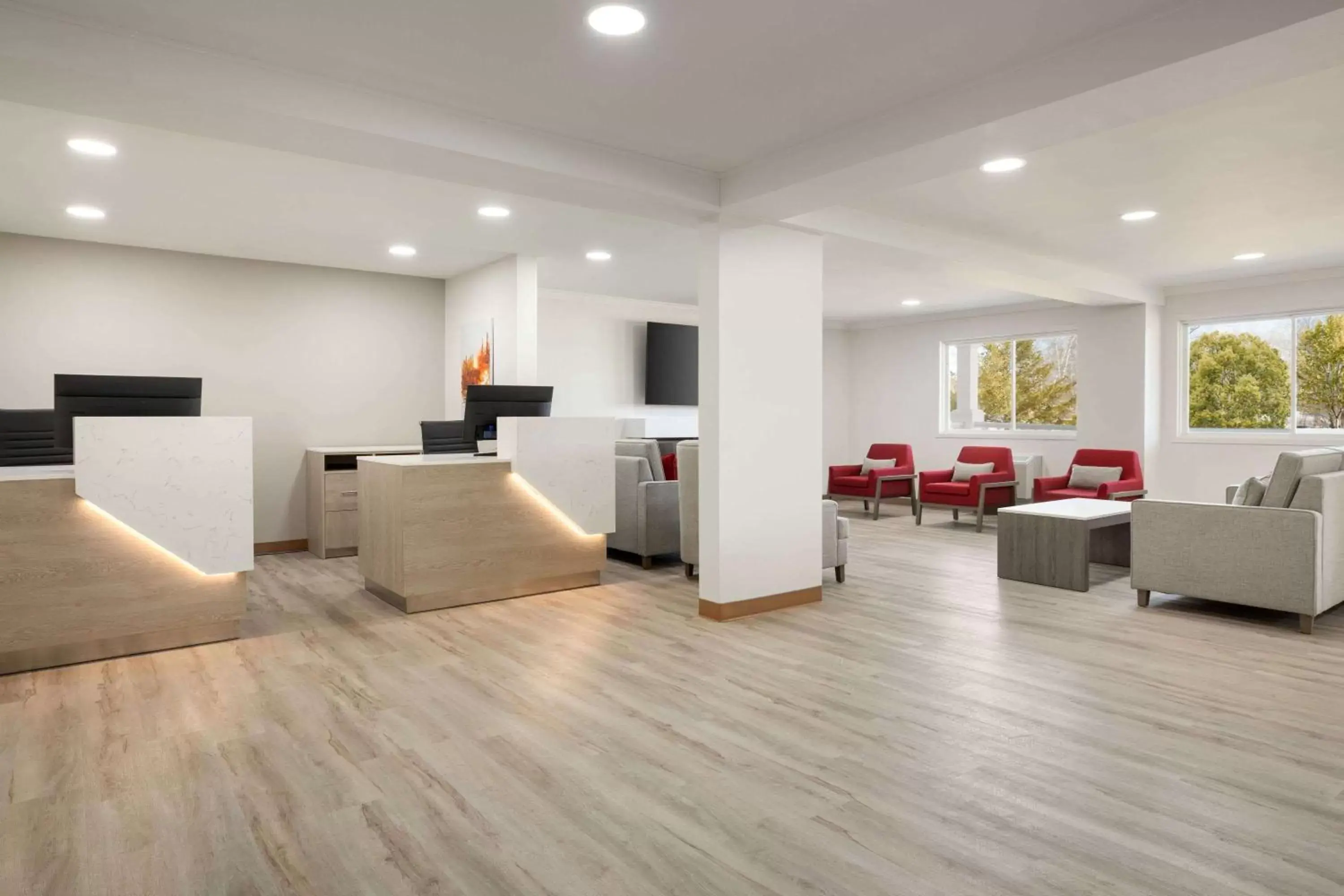 Lobby or reception in Ramada by Wyndham Miramichi New Brunswick Lobby or reception in Ramada by Wyndham Miramichi New Brunswick