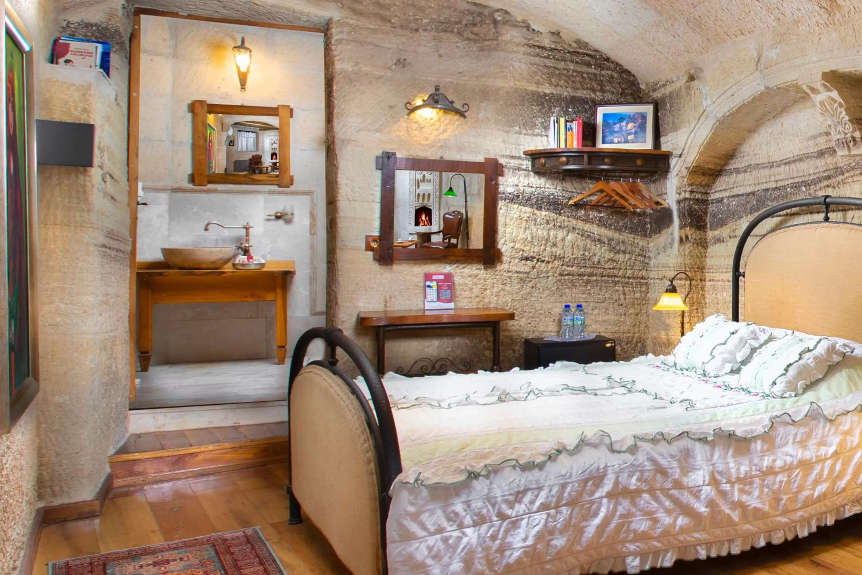 Bed in Terra Cave Hotel