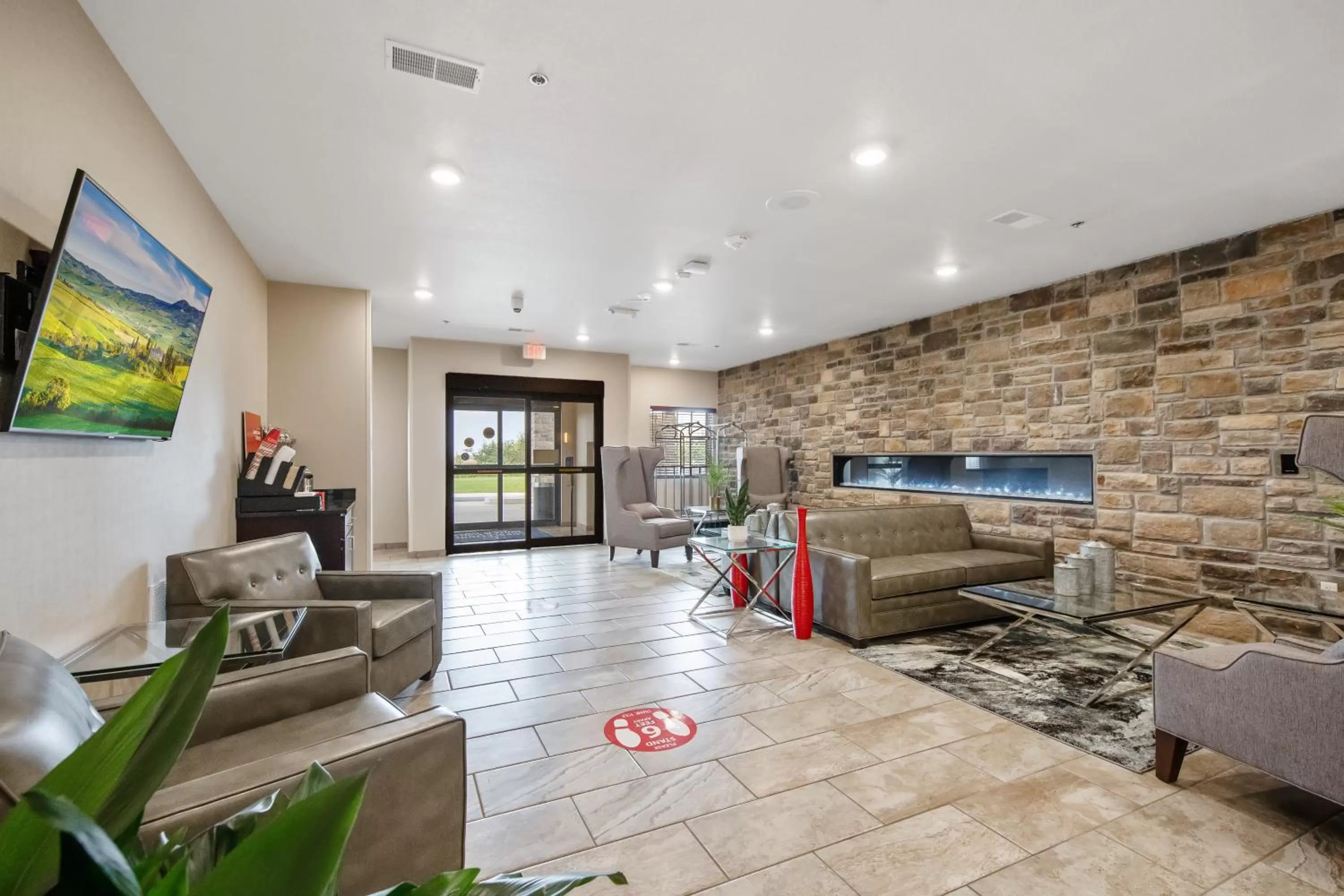 Lobby or reception in Cobblestone Hotel & Suites - Austin