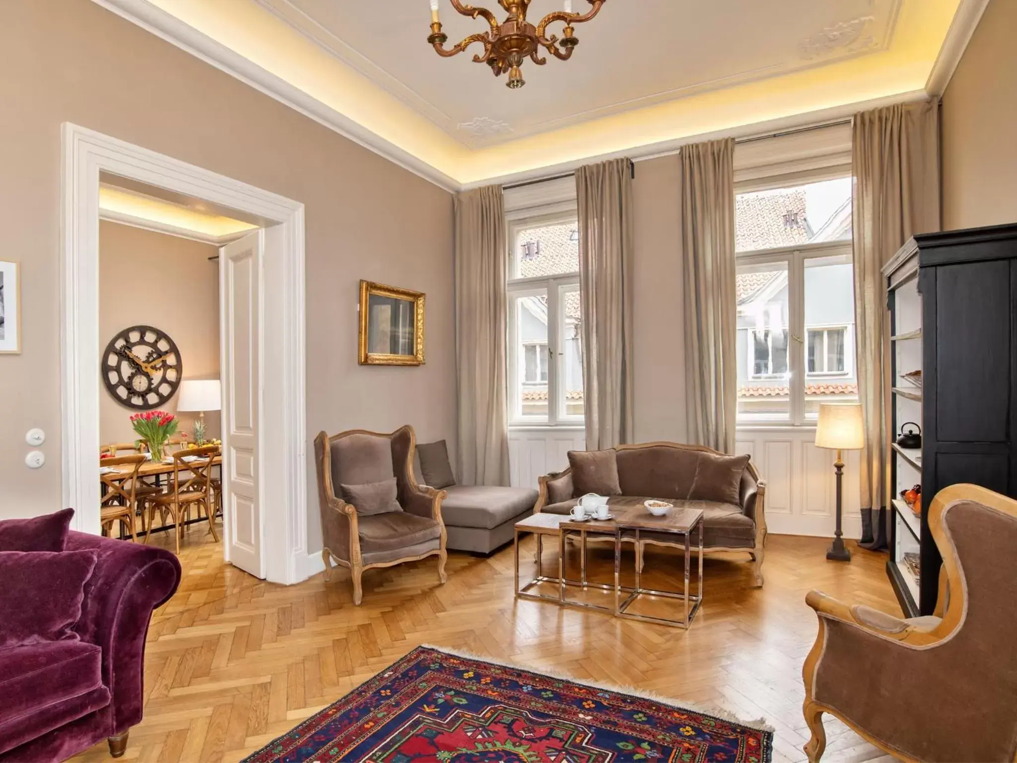 Living room, Seating Area in Malostranská Residence