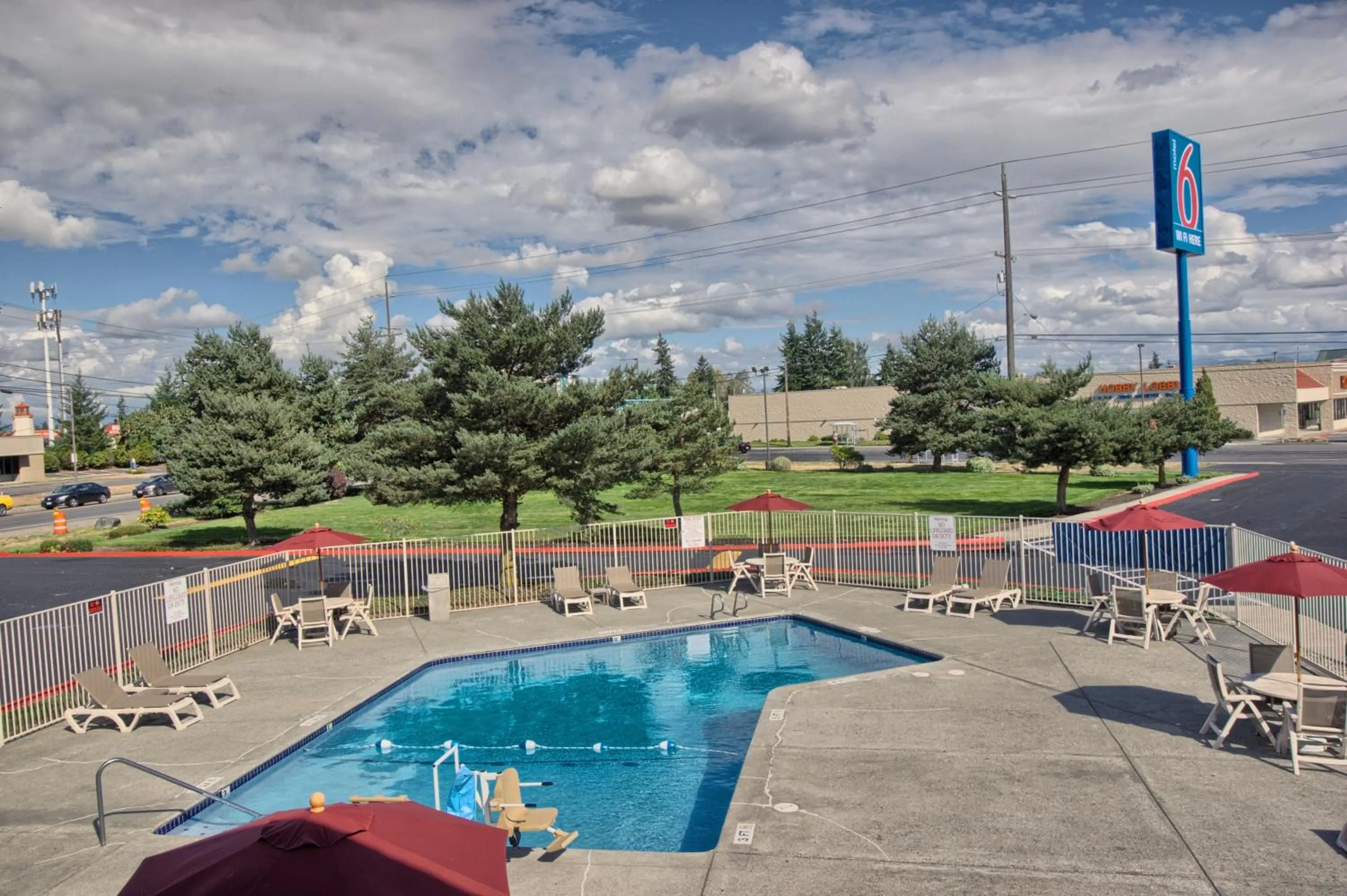 Decorative detail in Motel 6-Everett, WA - North