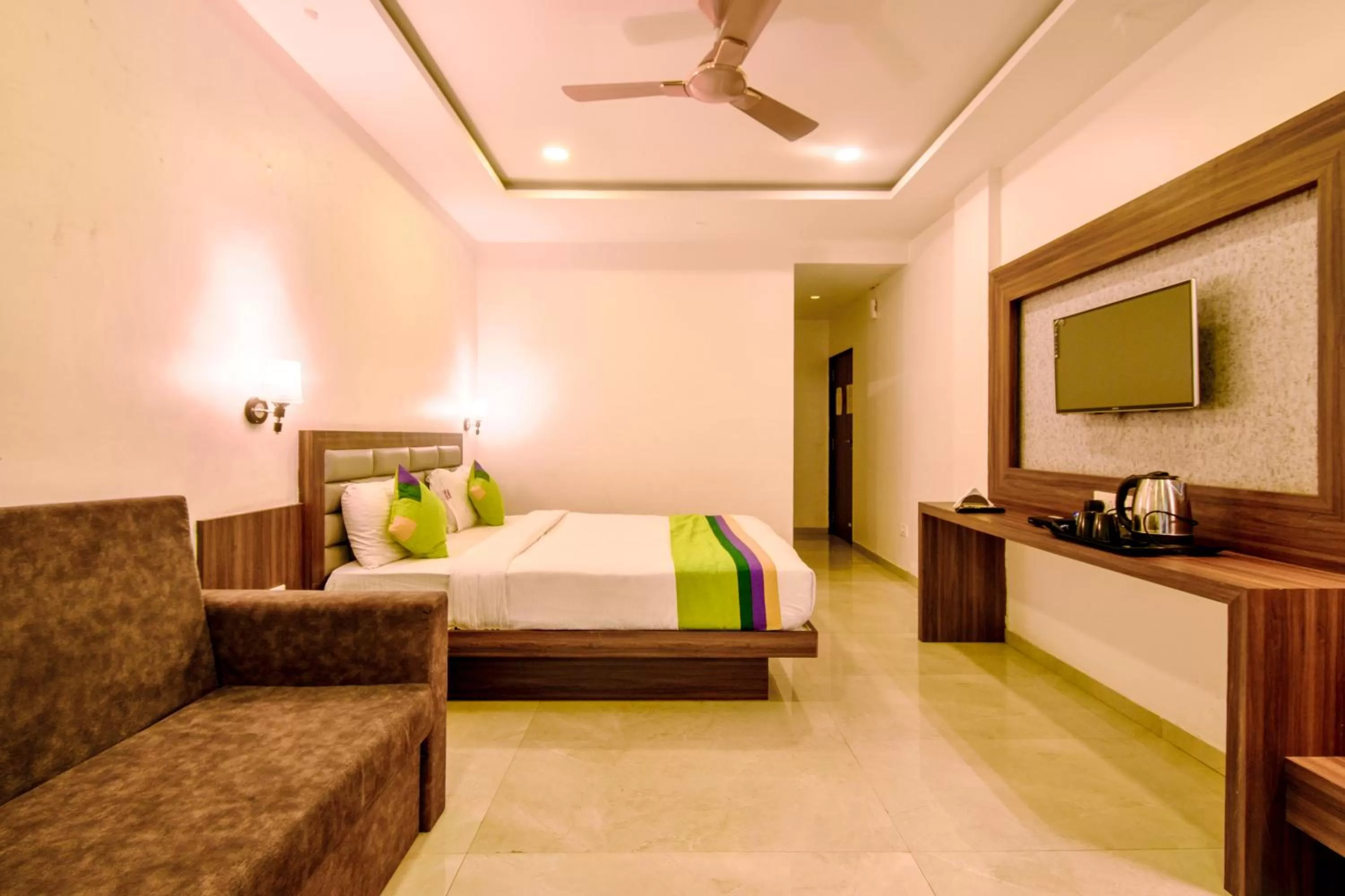 Bedroom, Bed in Treebo Prince Palace