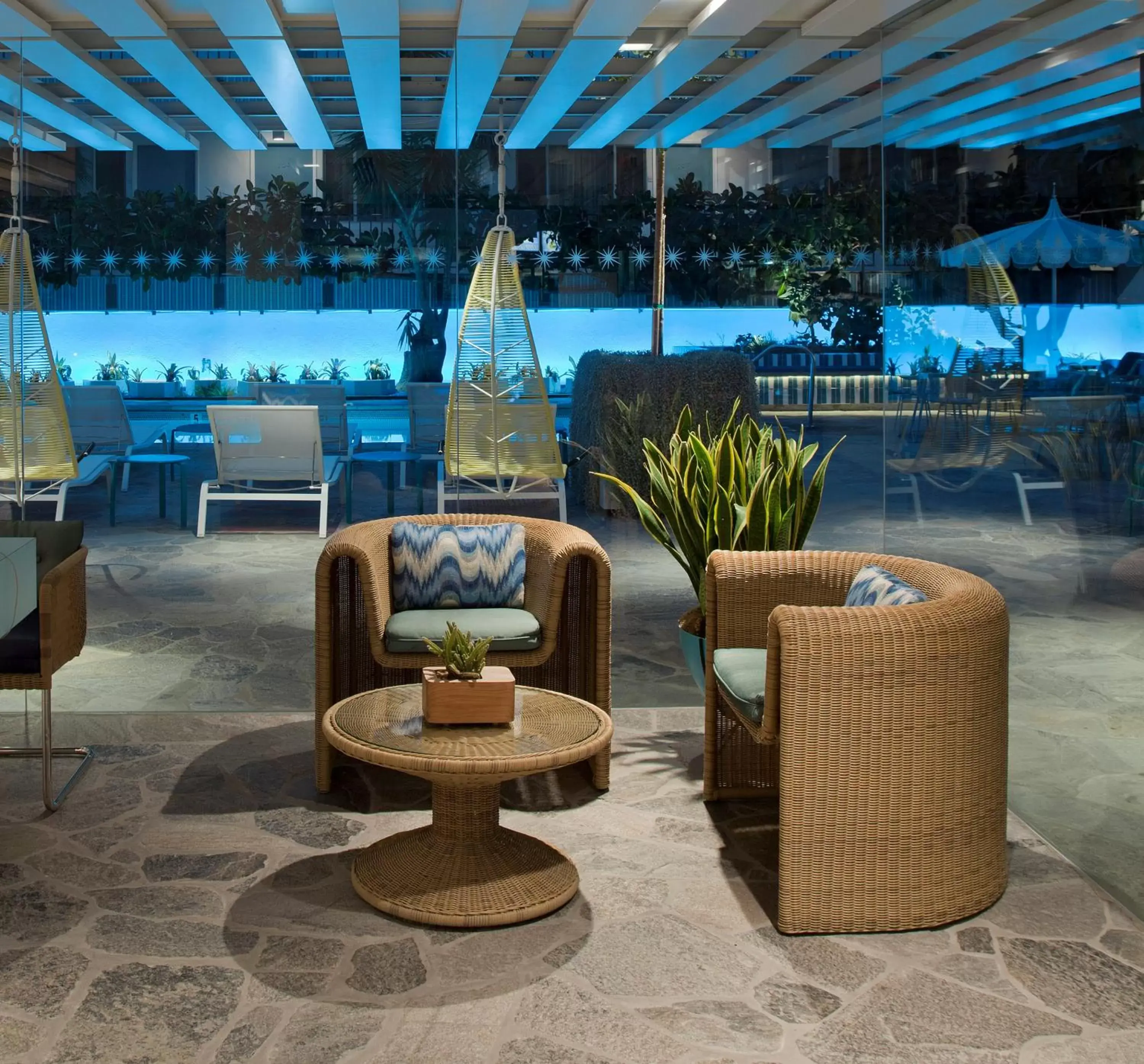 Lobby or reception in The Beverly Laurel Hotel at West Hollywood Lobby or reception in The Beverly Laurel Hotel at West Hollywood