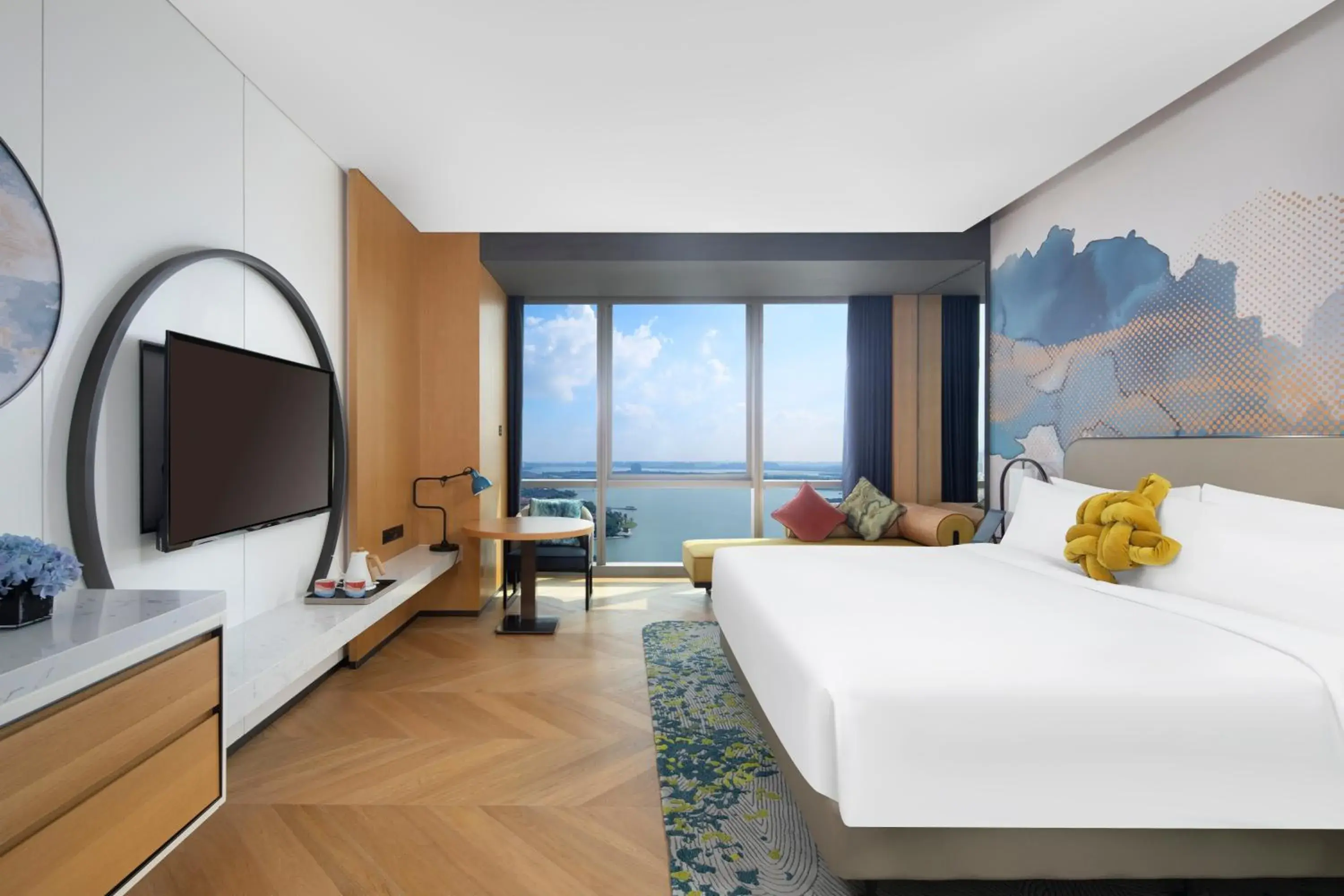 View (from property/room), Bed in M Social Hotel Suzhou View (from property/room), Bed in M Social Hotel Suzhou