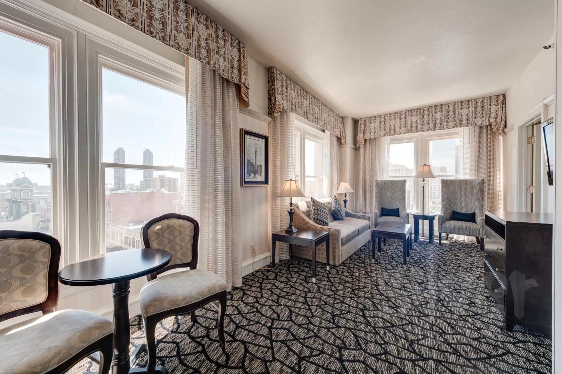 Living room in Gaslamp Plaza Suites