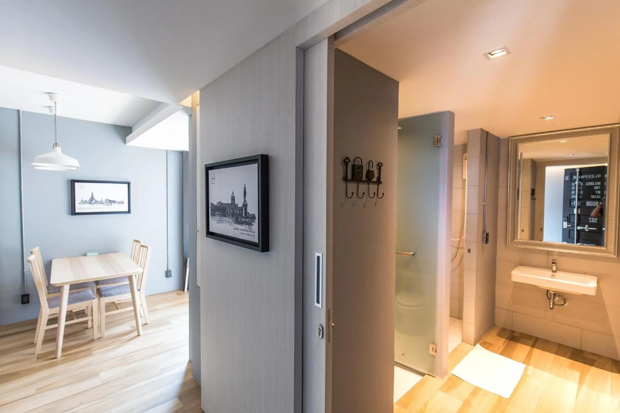 Living room in Sleep Box Hotel Sukhumvit 22